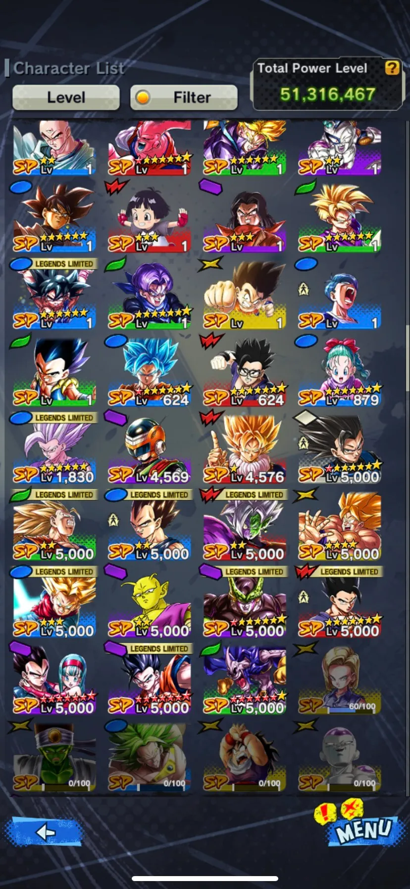 IOS+Android-New Ultimate Gohan Full Red Star+15 Legends Limited-Beast Gohan Purple+Bull Full Red Star+Majin Buu 15 Red Star+Perfect Cell Red Star-DR600