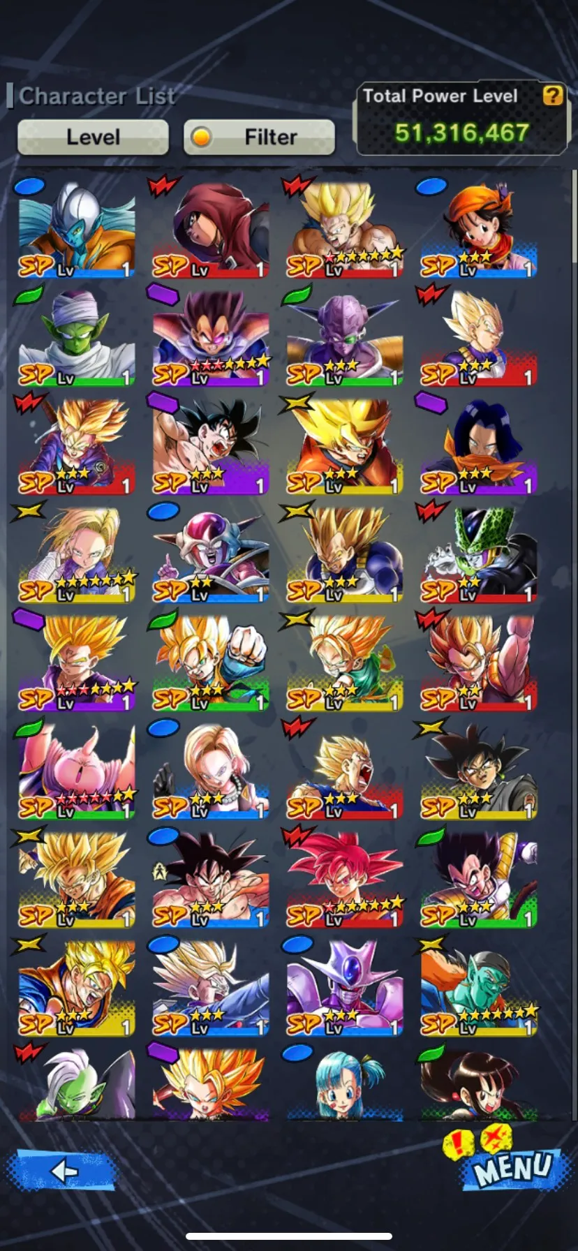 IOS+Android-New Ultimate Gohan Full Red Star+15 Legends Limited-Beast Gohan Purple+Bull Full Red Star+Majin Buu 15 Red Star+Perfect Cell Red Star-DR600