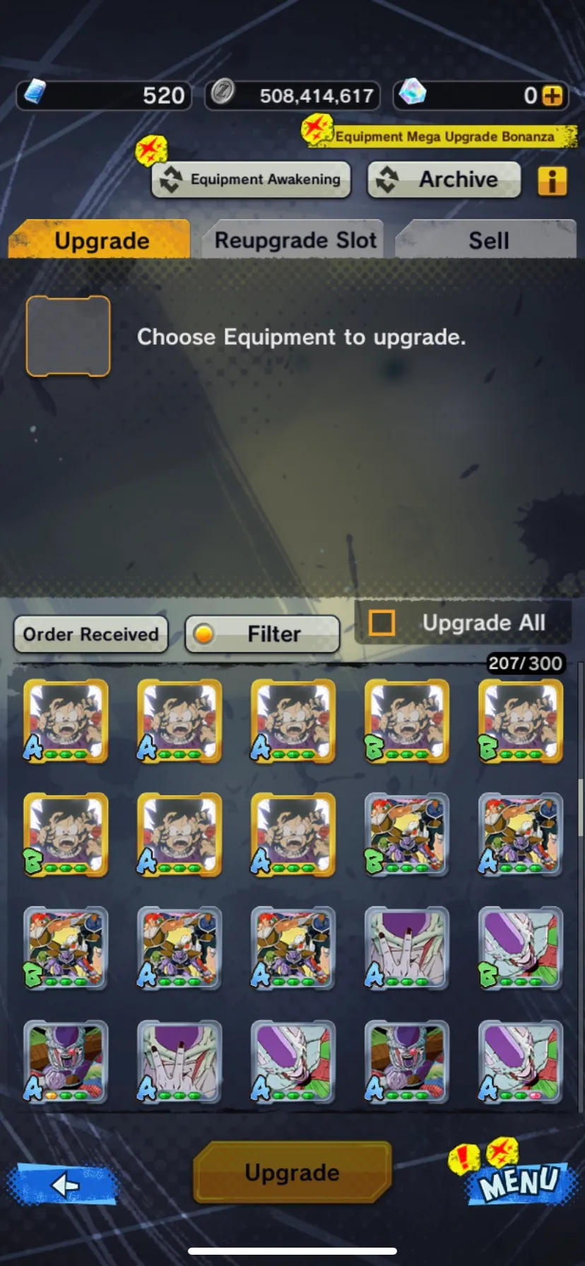 IOS+Android-UL Vegito+New Ultimate Gohan+SS God SS Goku+11 Legends Limited Nappa+Goku and Frieza+Goku GT+SS Gohan V3-Good Equipment-DR601