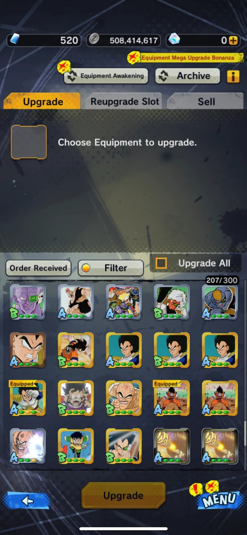 IOS+Android-UL Vegito+New Ultimate Gohan+SS God SS Goku+11 Legends Limited Nappa+Goku and Frieza+Goku GT+SS Gohan V3-Good Equipment-DR601