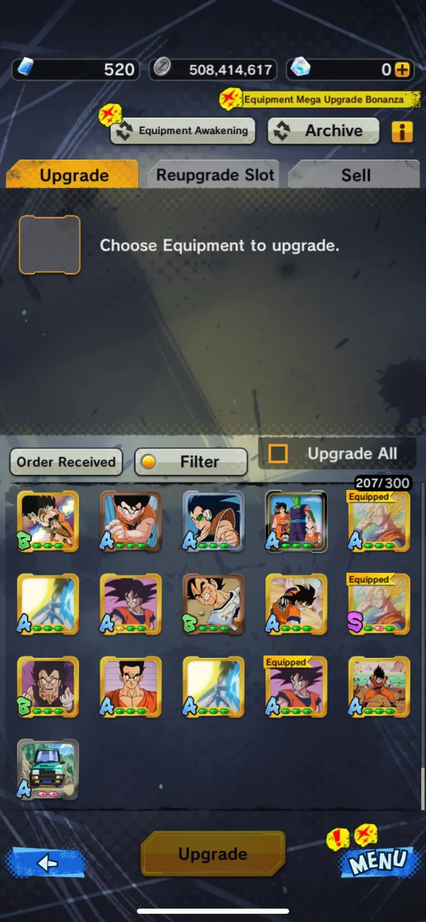 IOS+Android-UL Vegito+New Ultimate Gohan+SS God SS Goku+11 Legends Limited Nappa+Goku and Frieza+Goku GT+SS Gohan V3-Good Equipment-DR601
