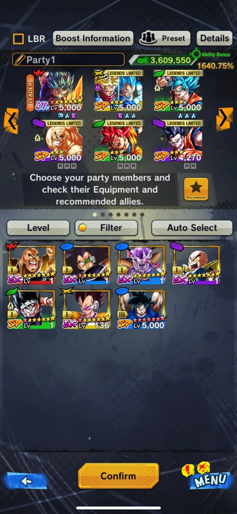 IOS+Android-UL Vegito+New Ultimate Gohan+SS God SS Goku+11 Legends Limited Nappa+Goku and Frieza+Goku GT+SS Gohan V3-Good Equipment-DR601