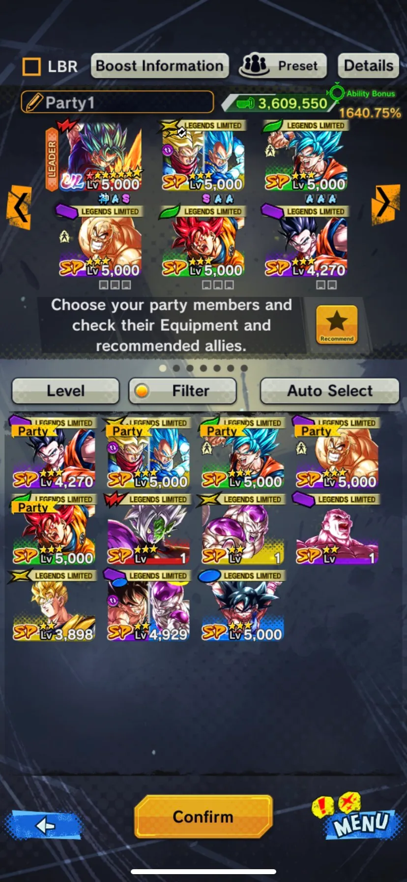 IOS+Android-UL Vegito+New Ultimate Gohan+SS God SS Goku+11 Legends Limited Nappa+Goku and Frieza+Goku GT+SS Gohan V3-Good Equipment-DR601