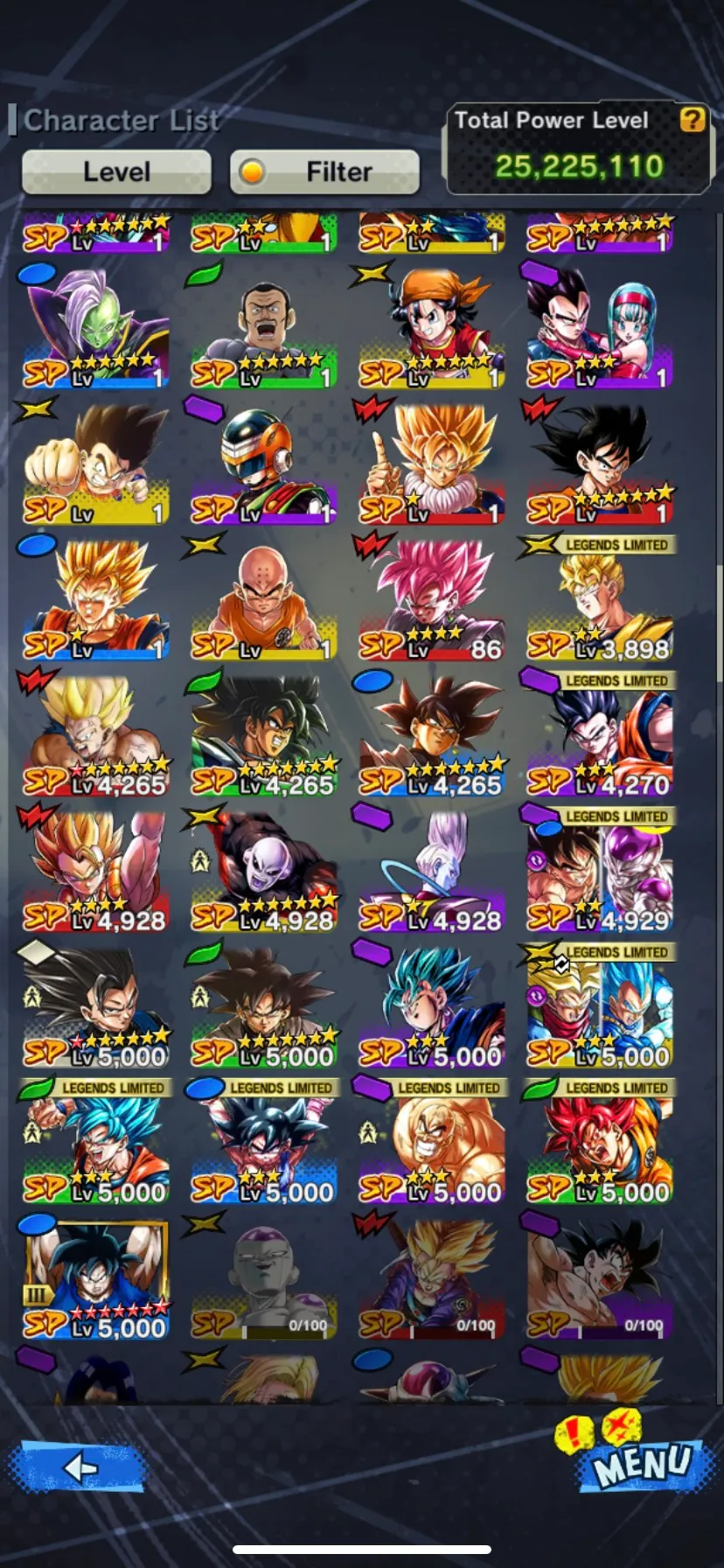 IOS+Android-UL Vegito+New Ultimate Gohan+SS God SS Goku+11 Legends Limited Nappa+Goku and Frieza+Goku GT+SS Gohan V3-Good Equipment-DR601