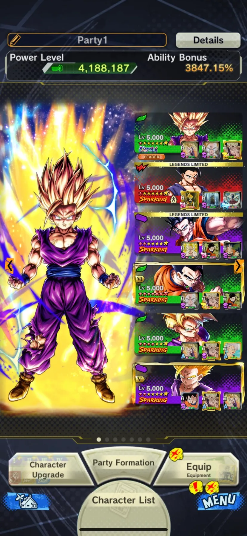 DR607-VIP Team Gohan-ULGohan Red Star+New Ultimate Gohan Red Star+Gohan Purple Red Star+16 Legends Limited-Good Equipment-DR607