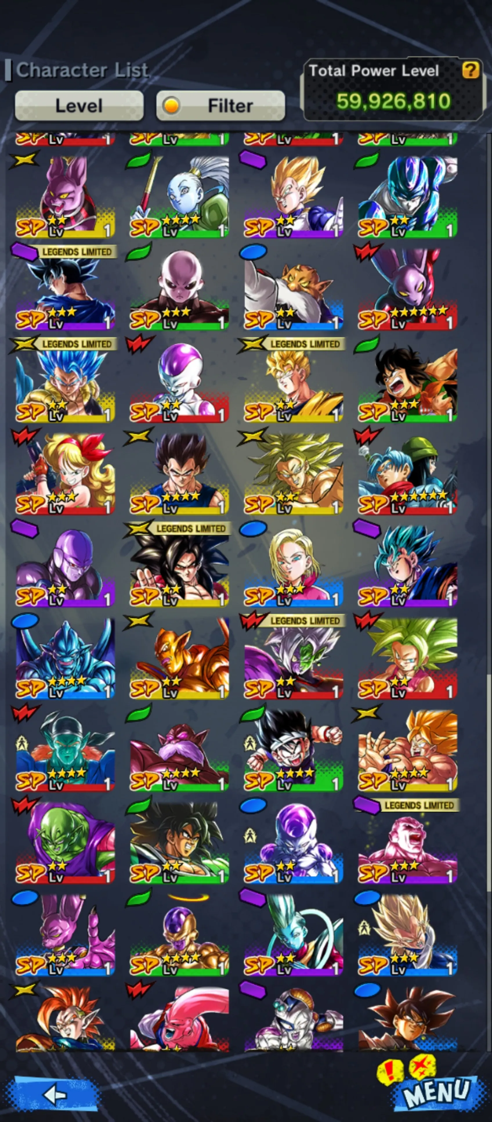 DR627-IOS+Android-5 UL(Goku Uis+Gohan+Hit+Super Vegtio)+15 Legends Limited-Good Equipment-Beast Gohan+SS4 Goku+God SS Gogeta+God SS Goku+God SS Vegeta+Cell-DR627
