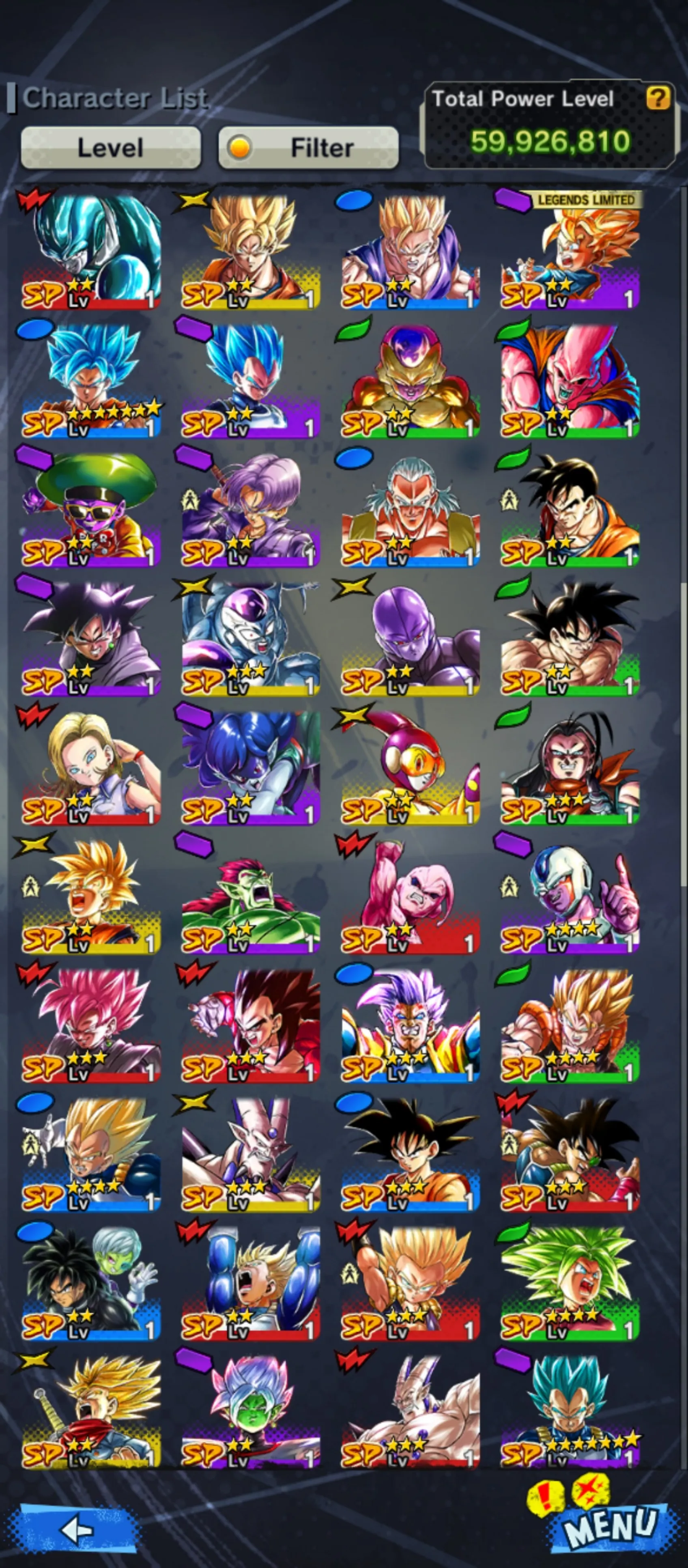 DR627-IOS+Android-5 UL(Goku Uis+Gohan+Hit+Super Vegtio)+15 Legends Limited-Good Equipment-Beast Gohan+SS4 Goku+God SS Gogeta+God SS Goku+God SS Vegeta+Cell-DR627