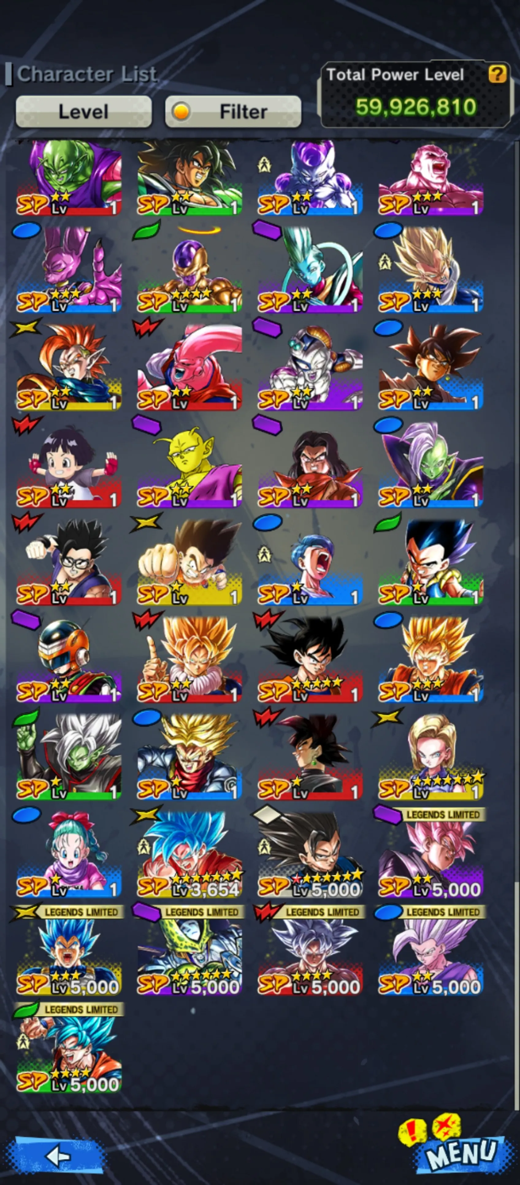DR627-IOS+Android-5 UL(Goku Uis+Gohan+Hit+Super Vegtio)+15 Legends Limited-Good Equipment-Beast Gohan+SS4 Goku+God SS Gogeta+God SS Goku+God SS Vegeta+Cell-DR627
