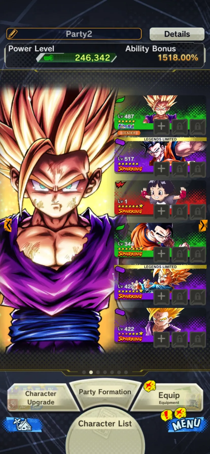 DR642-IOS+Android-Team Gohan-UL Gohan+New Ultimate Gohan-Beast Gohan+Ultimate Gohan V2+Trunks Teen 11 Red Star+Goku GT+Goku UIs-Have Equipment-DR642