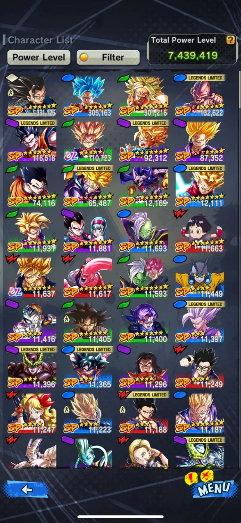 DR642-IOS+Android-Team Gohan-UL Gohan+New Ultimate Gohan-Beast Gohan+Ultimate Gohan V2+Trunks Teen 11 Red Star+Goku GT+Goku UIs-Have Equipment-DR642