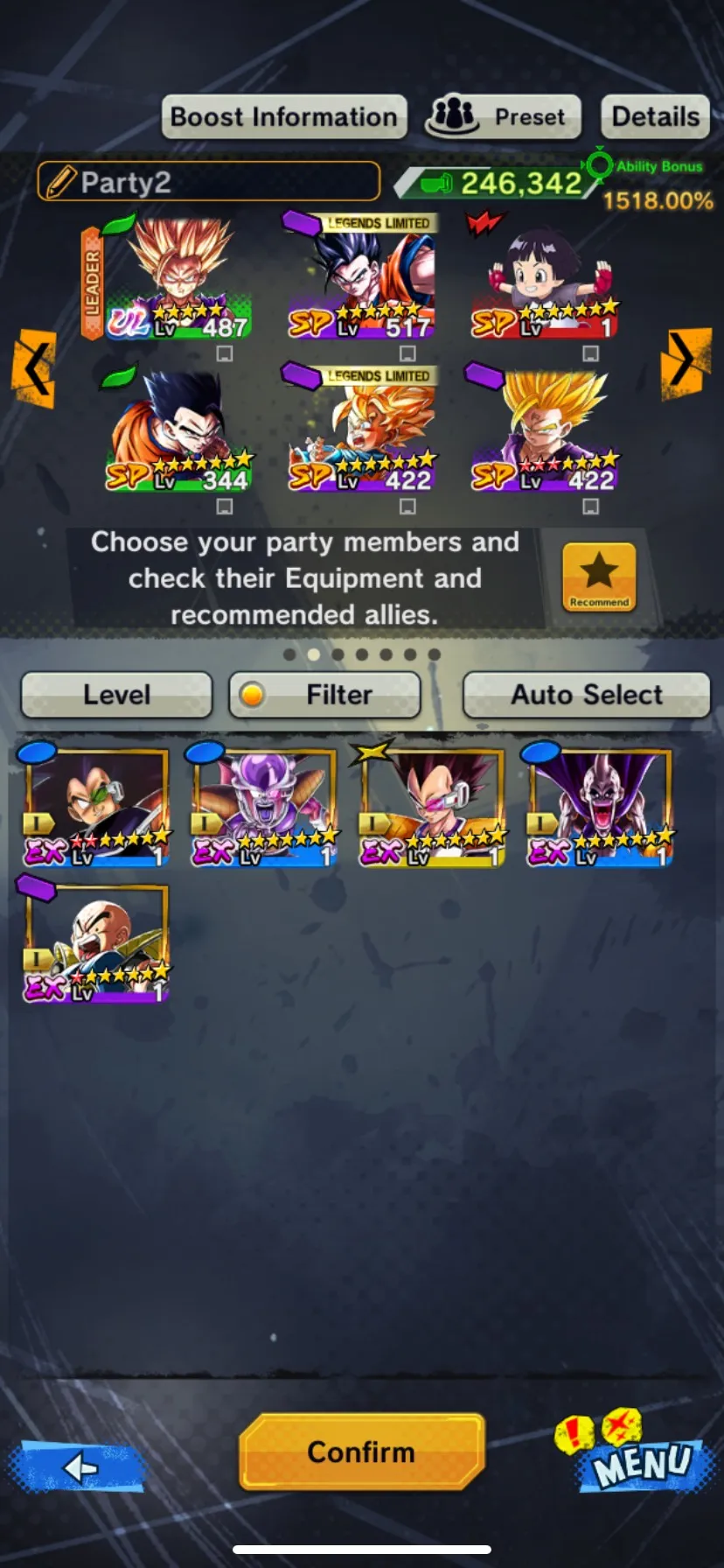 DR642-IOS+Android-Team Gohan-UL Gohan+New Ultimate Gohan-Beast Gohan+Ultimate Gohan V2+Trunks Teen 11 Red Star+Goku GT+Goku UIs-Have Equipment-DR642