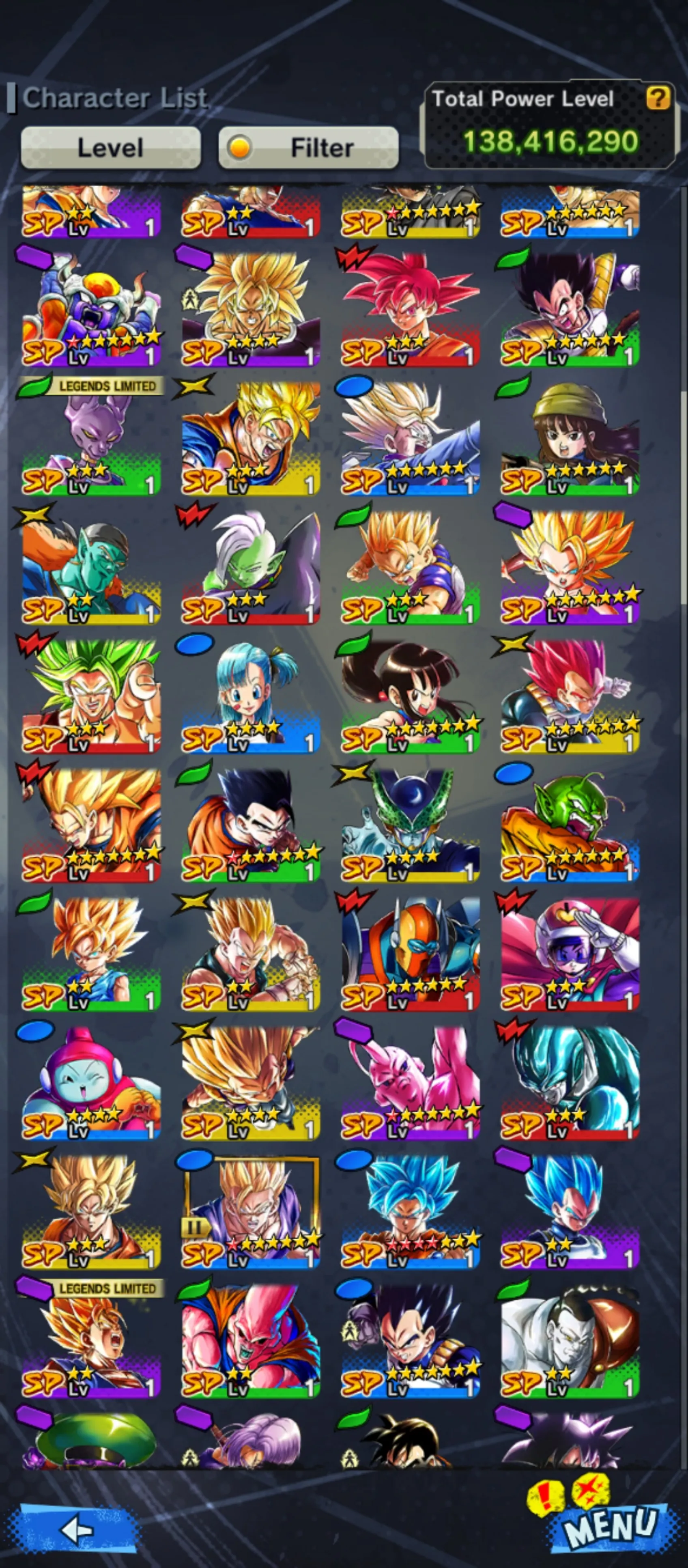 IOS+Android-Full Team Gohan+UL(Gohan+Frieza)+30 Legends Limited+Vip Equipment+New Ultimate Gohan+2 New Fusion God SS Goku and Vegeta+Vegeta and Goku+Goku GT+Piccolo+Goku Uis+SS4 Gogeta+God SS Vegtio+God SS Gogeta+Gammar 1 2+SS4 Goku-DR651