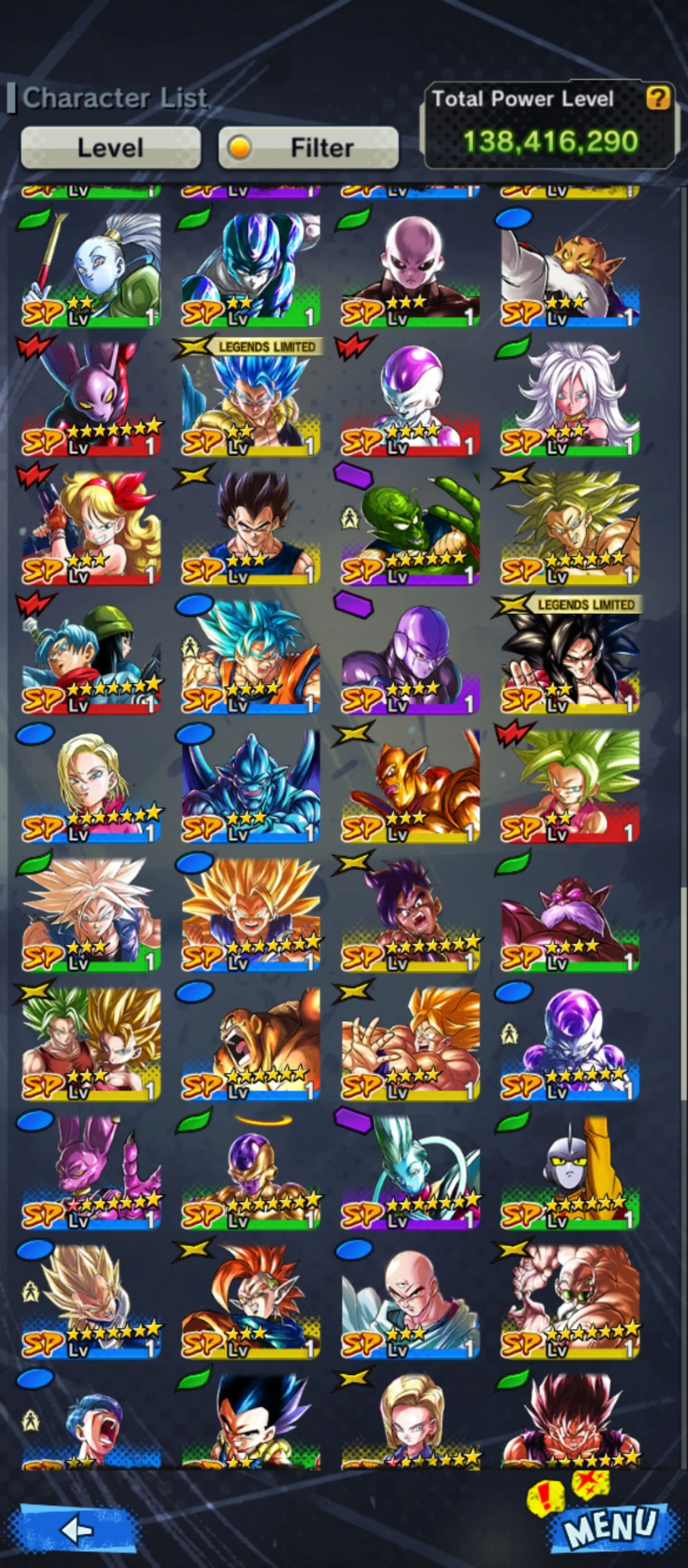 IOS+Android-Full Team Gohan+UL(Gohan+Frieza)+30 Legends Limited+Vip Equipment+New Ultimate Gohan+2 New Fusion God SS Goku and Vegeta+Vegeta and Goku+Goku GT+Piccolo+Goku Uis+SS4 Gogeta+God SS Vegtio+God SS Gogeta+Gammar 1 2+SS4 Goku-DR651