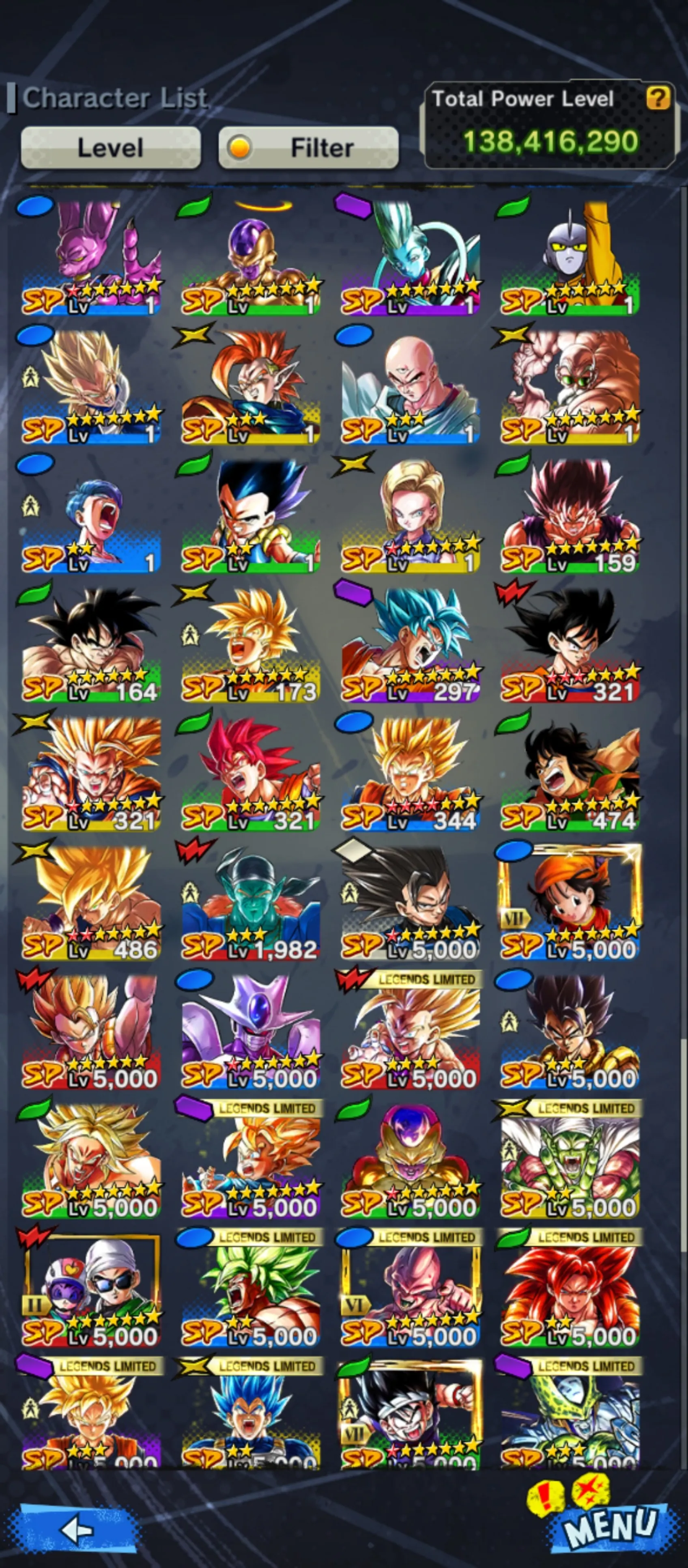IOS+Android-Full Team Gohan+UL(Gohan+Frieza)+30 Legends Limited+Vip Equipment+New Ultimate Gohan+2 New Fusion God SS Goku and Vegeta+Vegeta and Goku+Goku GT+Piccolo+Goku Uis+SS4 Gogeta+God SS Vegtio+God SS Gogeta+Gammar 1 2+SS4 Goku-DR651