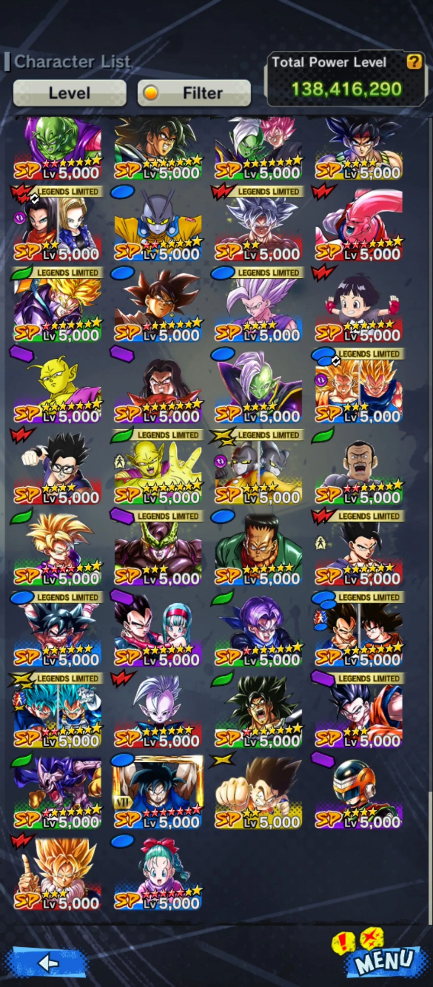 IOS+Android-Full Team Gohan+UL(Gohan+Frieza)+30 Legends Limited+Vip Equipment+New Ultimate Gohan+2 New Fusion God SS Goku and Vegeta+Vegeta and Goku+Goku GT+Piccolo+Goku Uis+SS4 Gogeta+God SS Vegtio+God SS Gogeta+Gammar 1 2+SS4 Goku-DR651