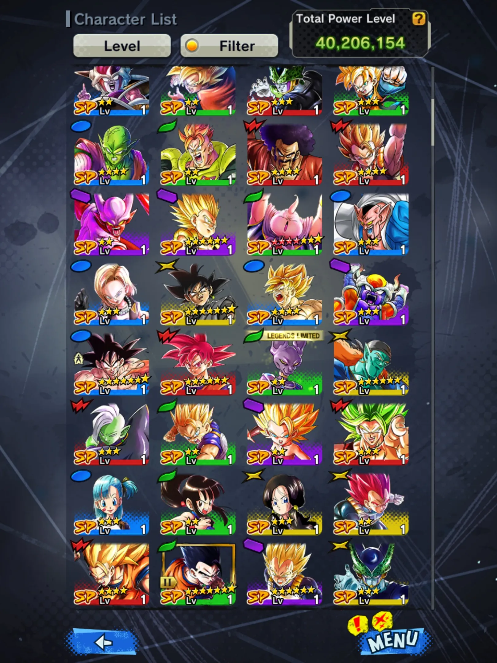 IOS+Android-Vip Acc-5 UL(Gohan+Kaioken+Super Gogeta+Rose)+Full Team Gohan+28 Legends Limited+Vip Equipment+New Ultimate Gohan+Fusion God SS Goku and Vegeta+Beast Gohan+Goku Uis+Namek Goku+God SS Goku-DR657
