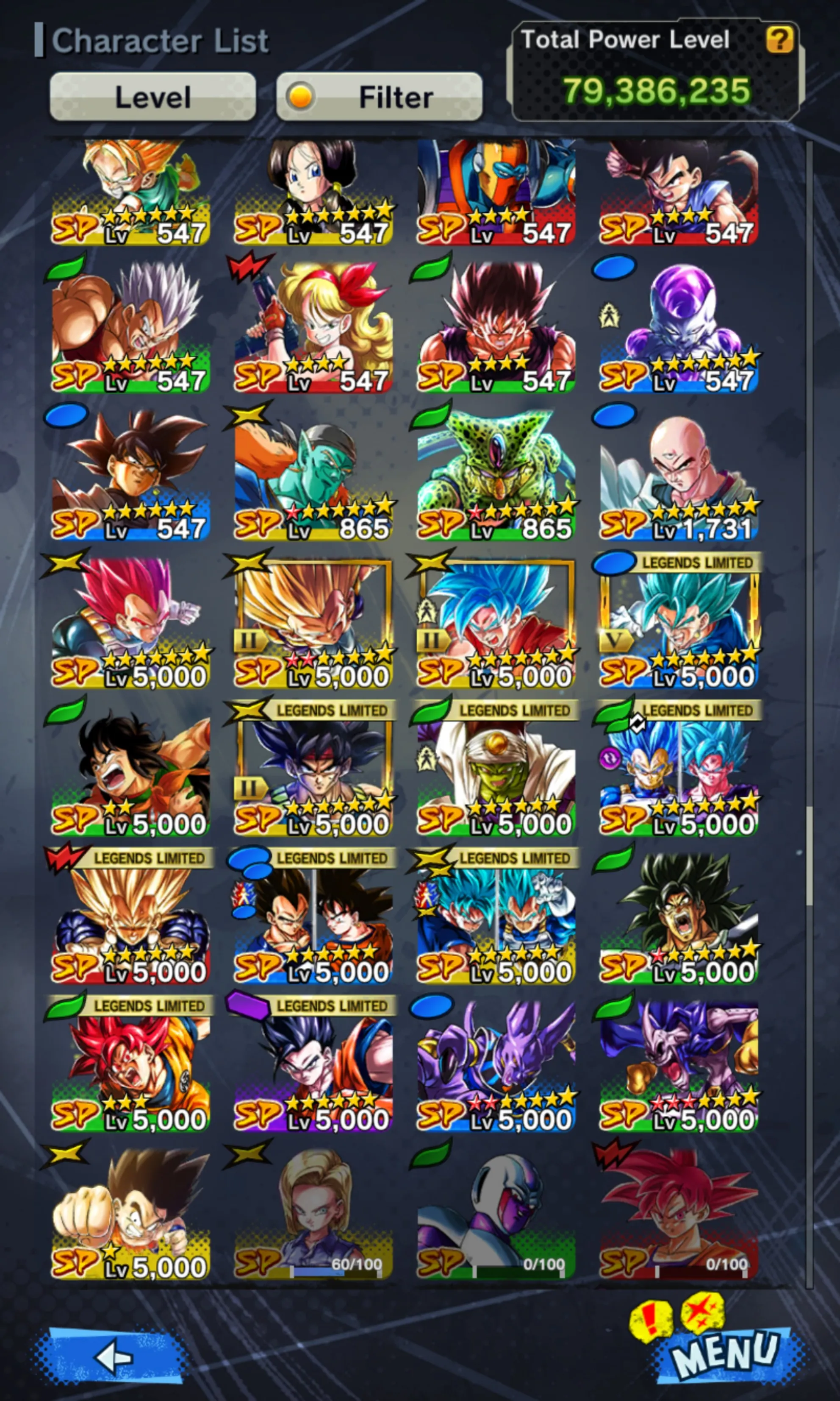 IOS+Androi-Nice Acc-UL Rose+32 Legends Limited+Good Equipment-Full New LF(Ultimate Gohan+SS God Goku+God SS God SS Goku and Vegeta+Vegeta and Goku+Beast Gohan+God SS Vegito Zenkai+Pikkon+Bardock Zenkai+Piccolo+God SS Vegeta+Namek Goku+SS3 Goku and Vegeta-DR664