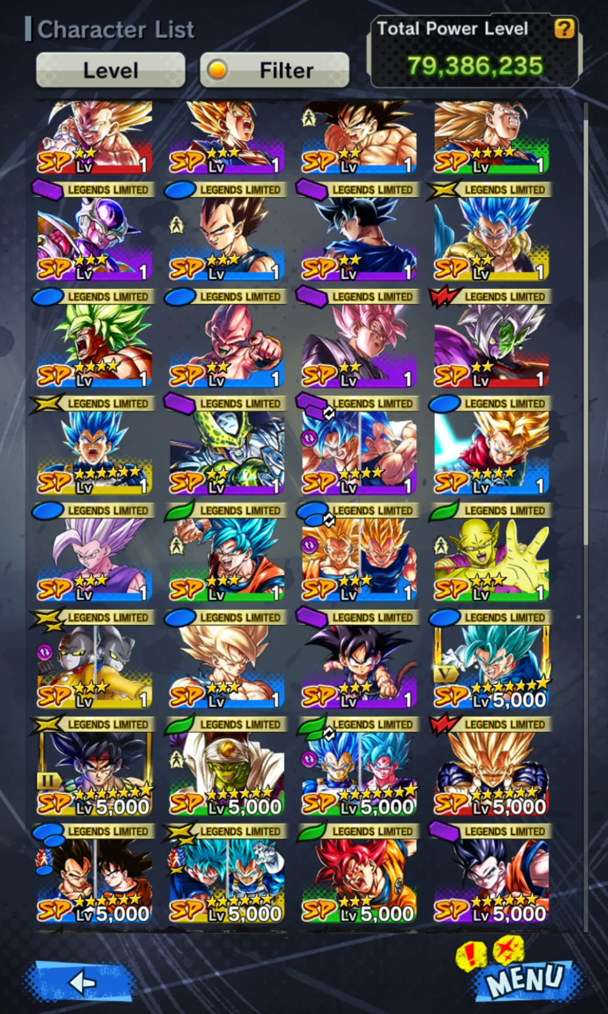 IOS+Androi-Nice Acc-UL Rose+32 Legends Limited+Good Equipment-Full New LF(Ultimate Gohan+SS God Goku+God SS God SS Goku and Vegeta+Vegeta and Goku+Beast Gohan+God SS Vegito Zenkai+Pikkon+Bardock Zenkai+Piccolo+God SS Vegeta+Namek Goku+SS3 Goku and Vegeta-DR664