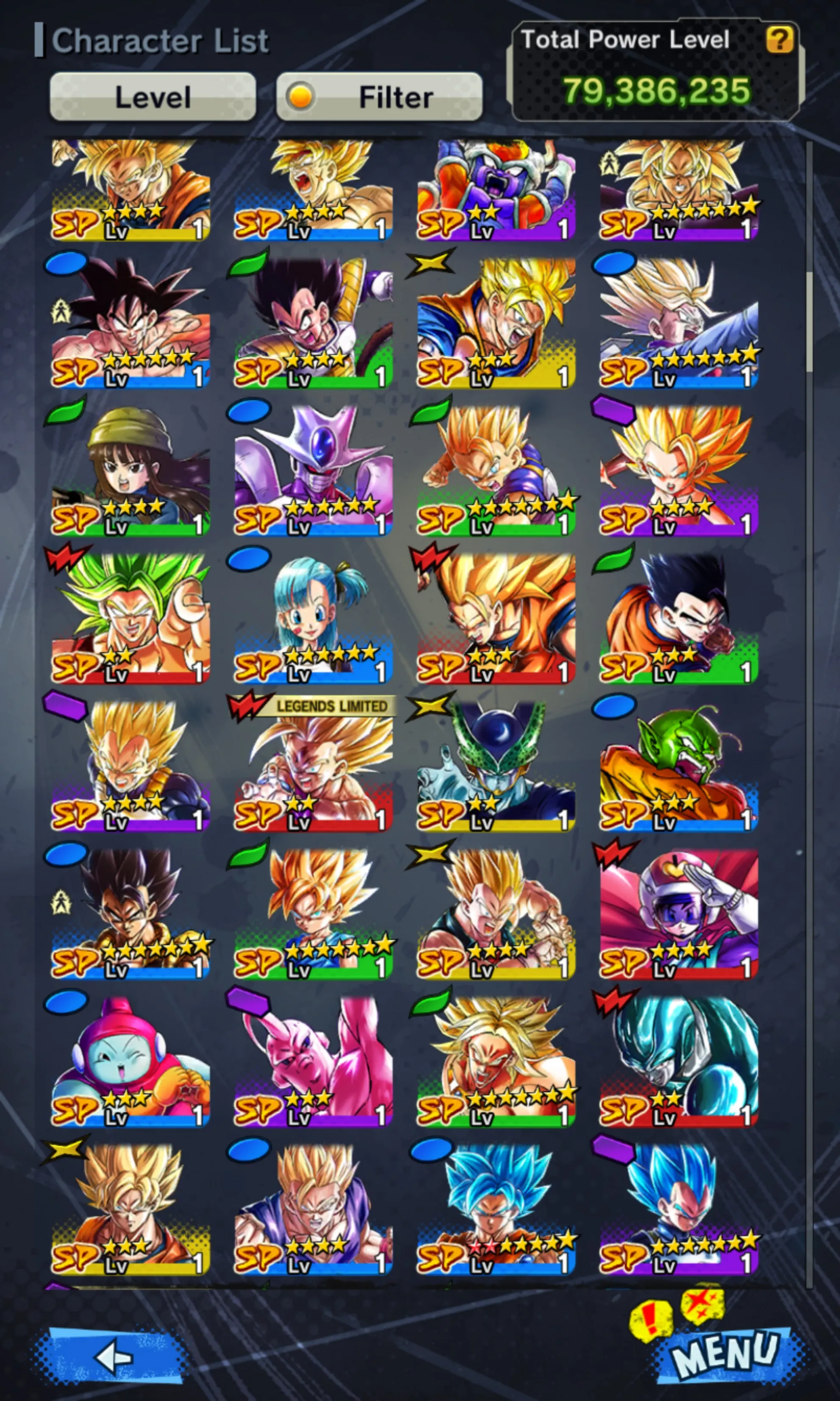 IOS+Androi-Nice Acc-UL Rose+32 Legends Limited+Good Equipment-Full New LF(Ultimate Gohan+SS God Goku+God SS God SS Goku and Vegeta+Vegeta and Goku+Beast Gohan+God SS Vegito Zenkai+Pikkon+Bardock Zenkai+Piccolo+God SS Vegeta+Namek Goku+SS3 Goku and Vegeta-DR664