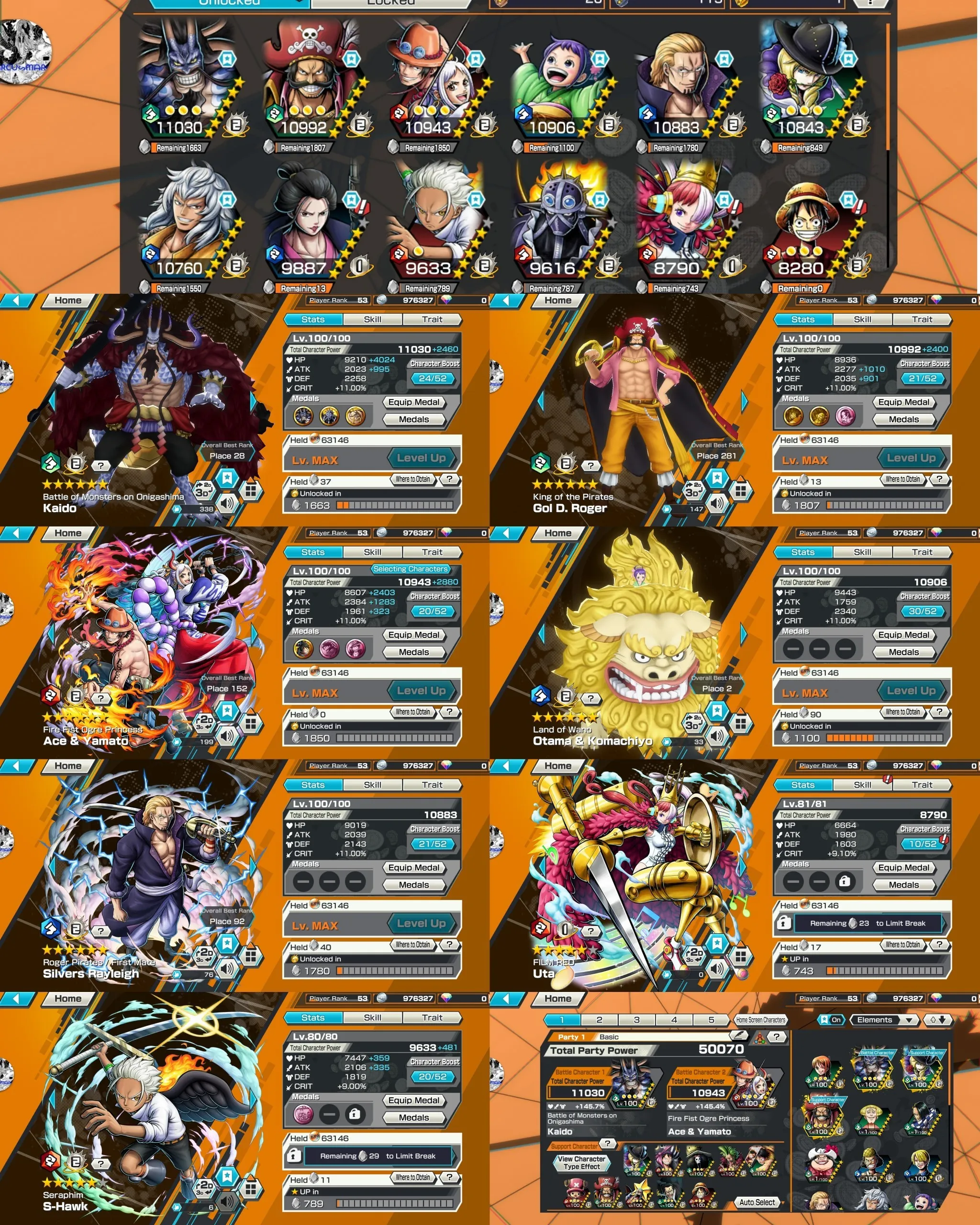 IOS+Android-3 Ex Max(Roger V1+Kaido V3+AceYamato)-Good BF OtamaKomachiro Max+Rayleigh Max+S-Hawk+Uta-SP 145,7%-Good Medal-Q62