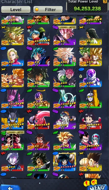 DR679-IOS+Android-Good Legends Limited+Vip Equipment+24 LF(New Ultimate Gohan+SS God Goku+Fusion God SS Goku and Vegeta+Piccolo+Goku Uis+SS3 Goku+Goku GT+Cell+Goku and Frieza)-DR679