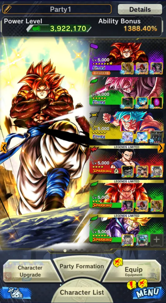 DR686-IOS+Android-4 UL(SS4 Gogeta+Kaioken+Rose)+Team GT+Vip Equipment-Ultimate Gohan+SS4 Goku+SS4 Goku and Vegeta-DR686