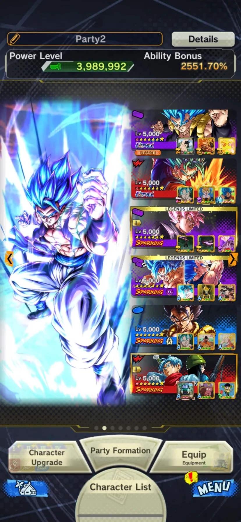IOS+Android-3 UL(Vegito Blue+Gogeta Blue Team)+18 Legends Limited+Good Equipment-God SS Vegito+God SS Gogeta+God SS Vegeta+Rose+Vegeta and Goku-DR729