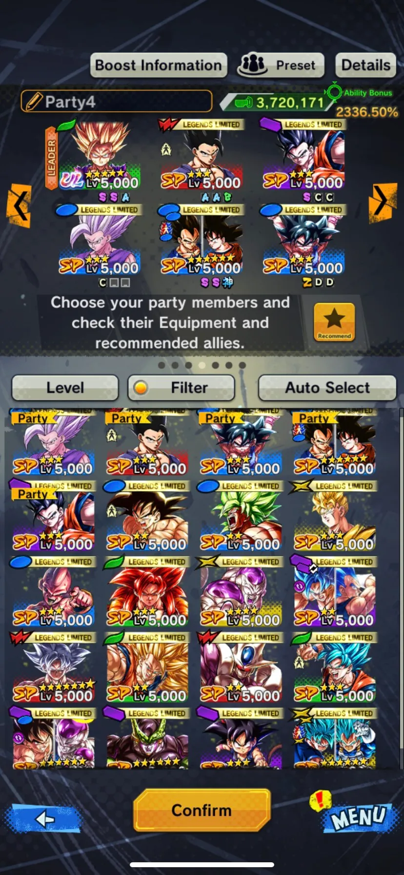 DR730-IOS+Android-Full Team Gohan-UL Gohan+20 Legends Limited+Good Equipment+2 New Fusion God SS Goku and Goku+Vegeta and Goku+Ultimate Gohan+Goku Uis+SS4 Gogeta+Goku and Frieza+Beast Gohan-DR730