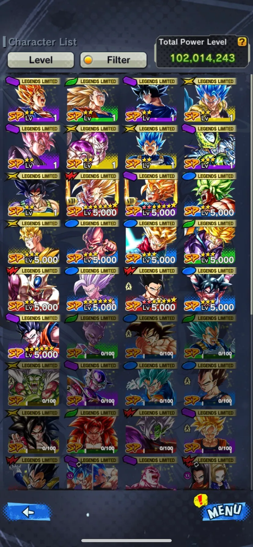 IOS+Android-Good Legends Limited+24 LF( Ultimate Gohan 9 Red Star+Goku Uis+Trunks Zenkai+SS Gohan Zenkai+Goku GT+Broly)-Good Zenkai+Team Gohan-DR731