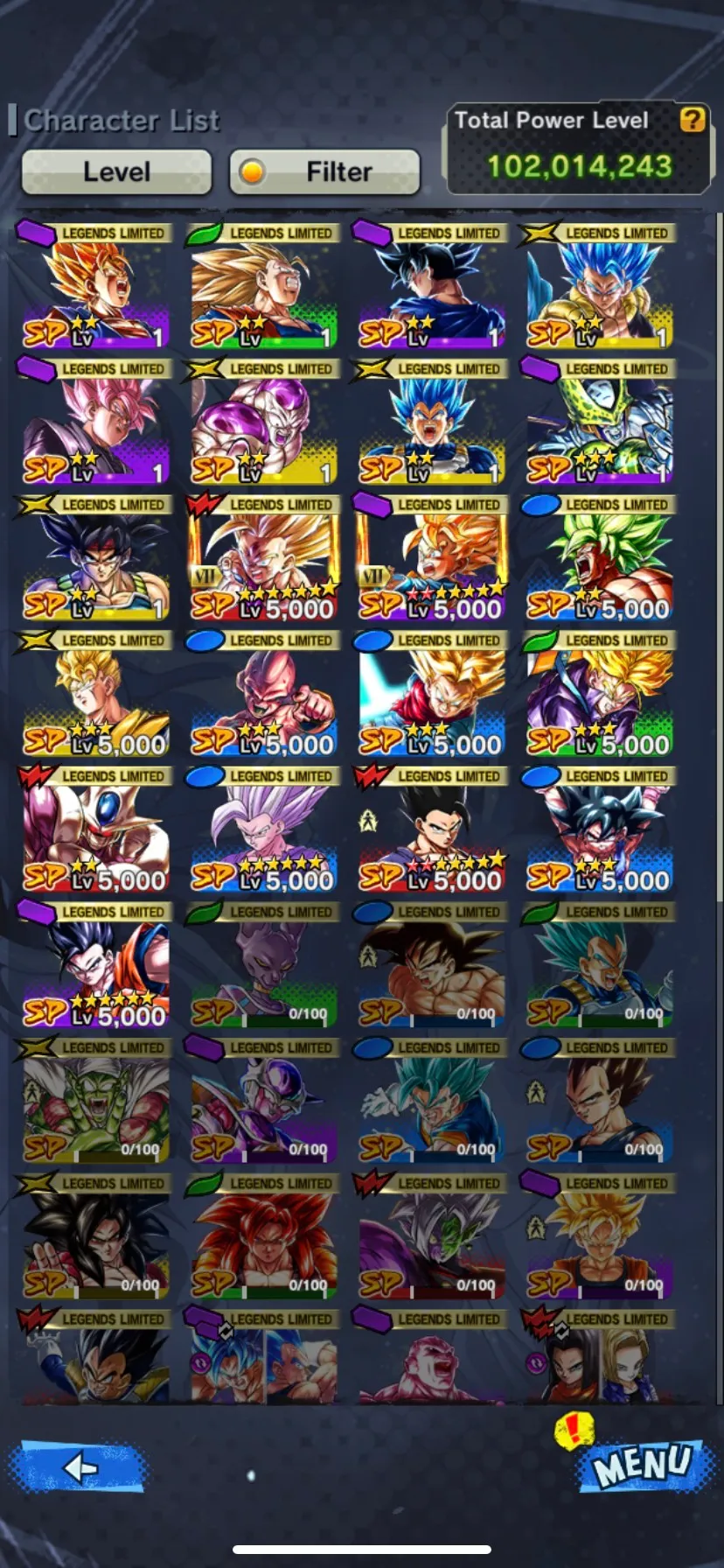 IOS+Android-Good Legends Limited+24 LF( Ultimate Gohan 9 Red Star+Goku Uis+Trunks Zenkai+SS Gohan Zenkai+Goku GT+Broly)-Good Zenkai+Team Gohan-DR731