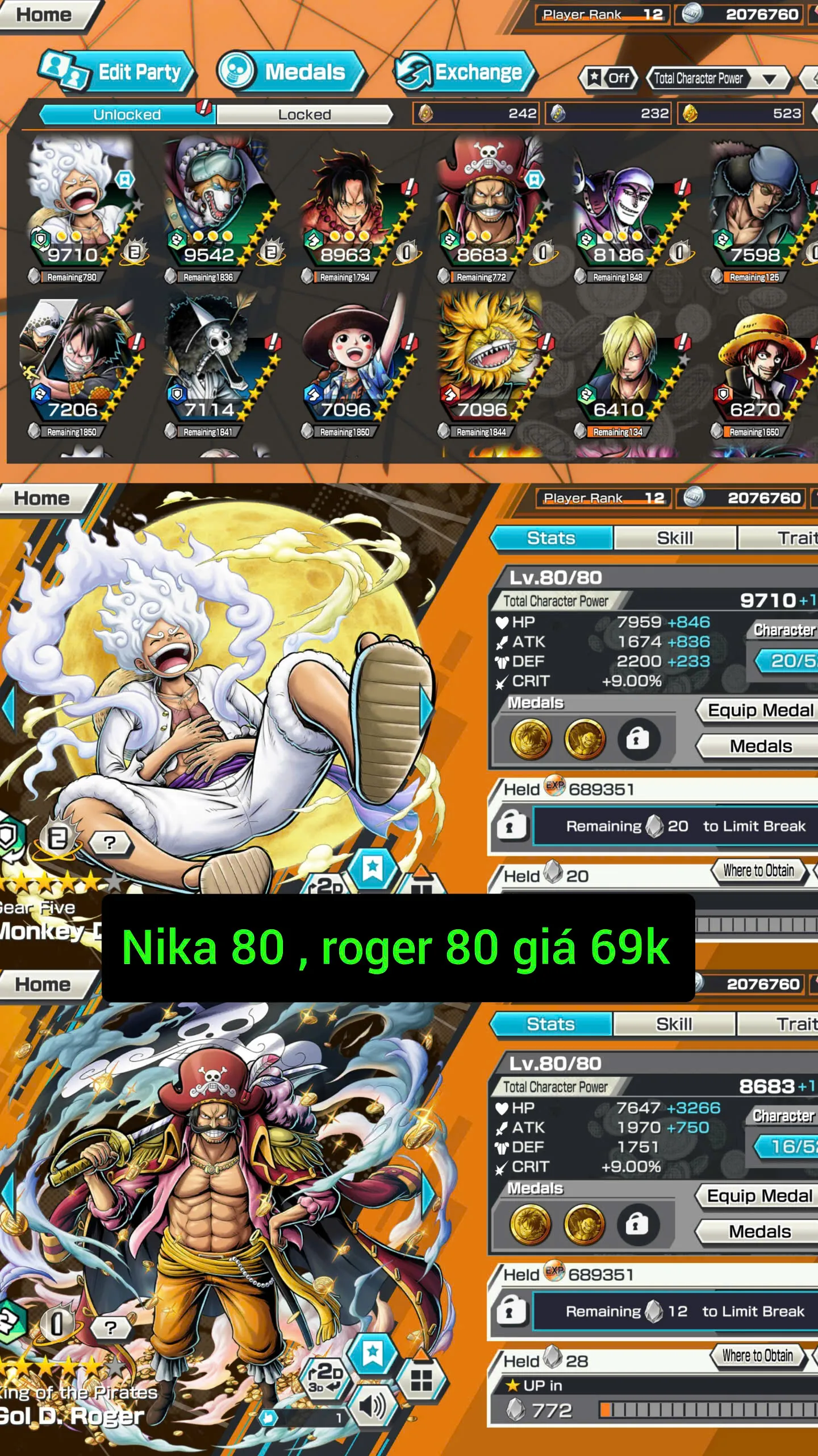 QC40-IOS-Android-2 Ex(Luffy G5-Roger V1)-BF(Aokiij)-SUP Good-Medal Good