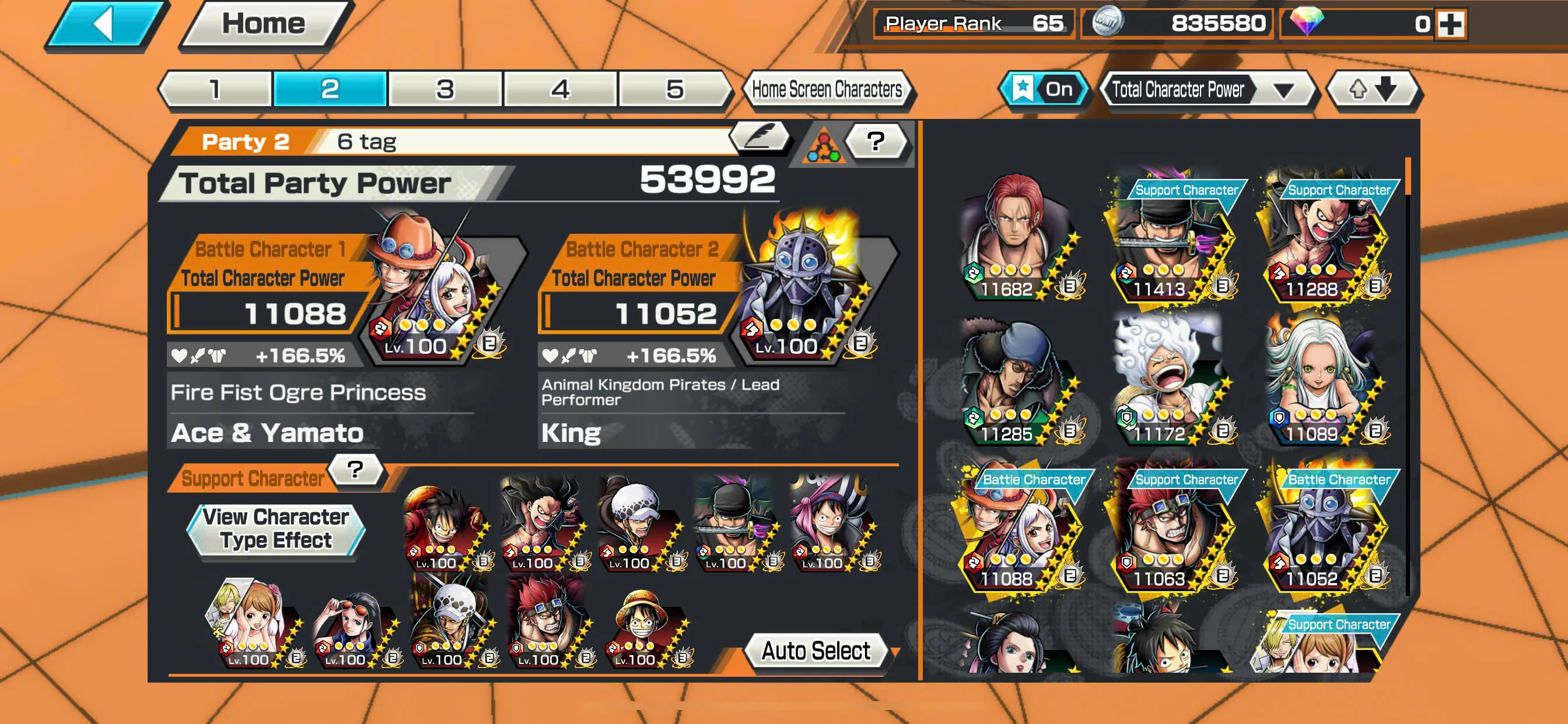 KC02-Hyperboost 63-IOS-Android-7 Ex(Akainu-Bigmom-Shanks V3-Zoro-Luffy G5-S Snake-Yamato Ace)-BF(Aokiji-King-Luffy)-SUP 166-Medal Good