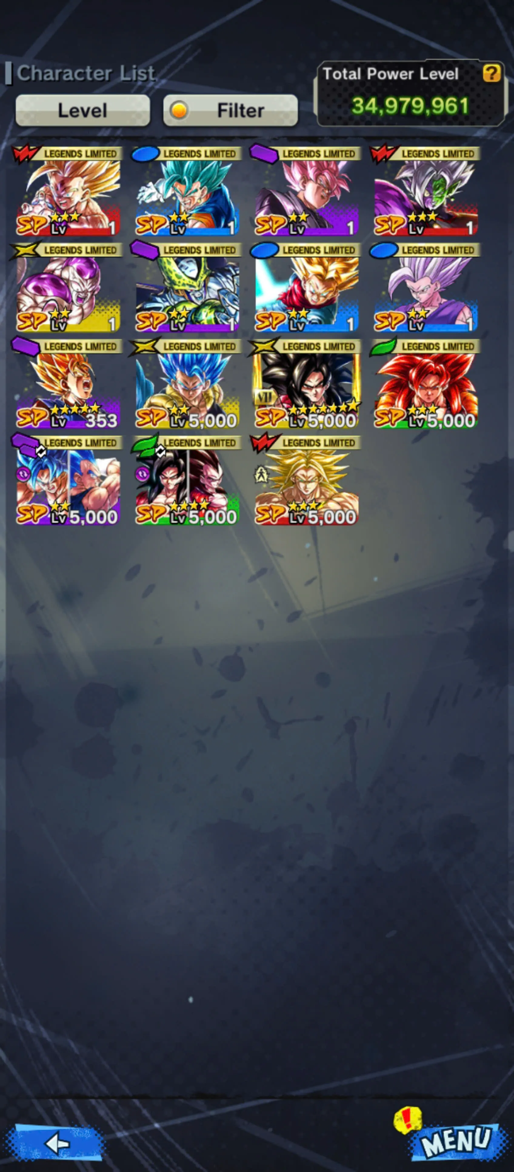 IOS+Android-3 UL (SS4 Gogeta Full Red Star+Vegito)+15 Legends Limited-New Broly+SS4 Goku Zenkai+SS4 Gogeta+SS4 Goku&Vegeta+God Vegito+God Gegeta-DR885