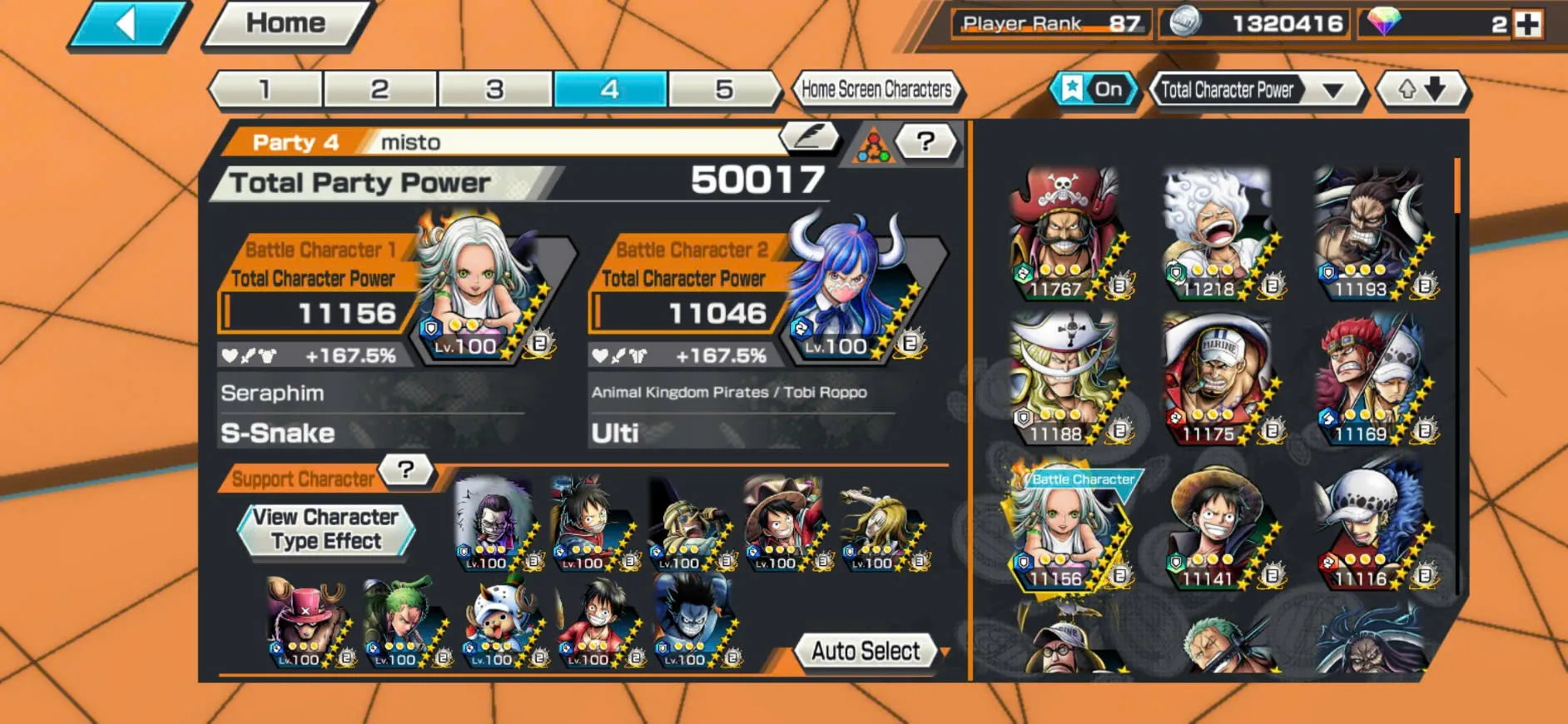 Vip Account-Hyber Boost 85-Roger V1 Full Boost 4+8 Ex(Luffy Gear 5+S-Snake+White Beard+Kid Law+Shank V4+Akainu+Kaido)+Support 167%+Good Medal-KC19