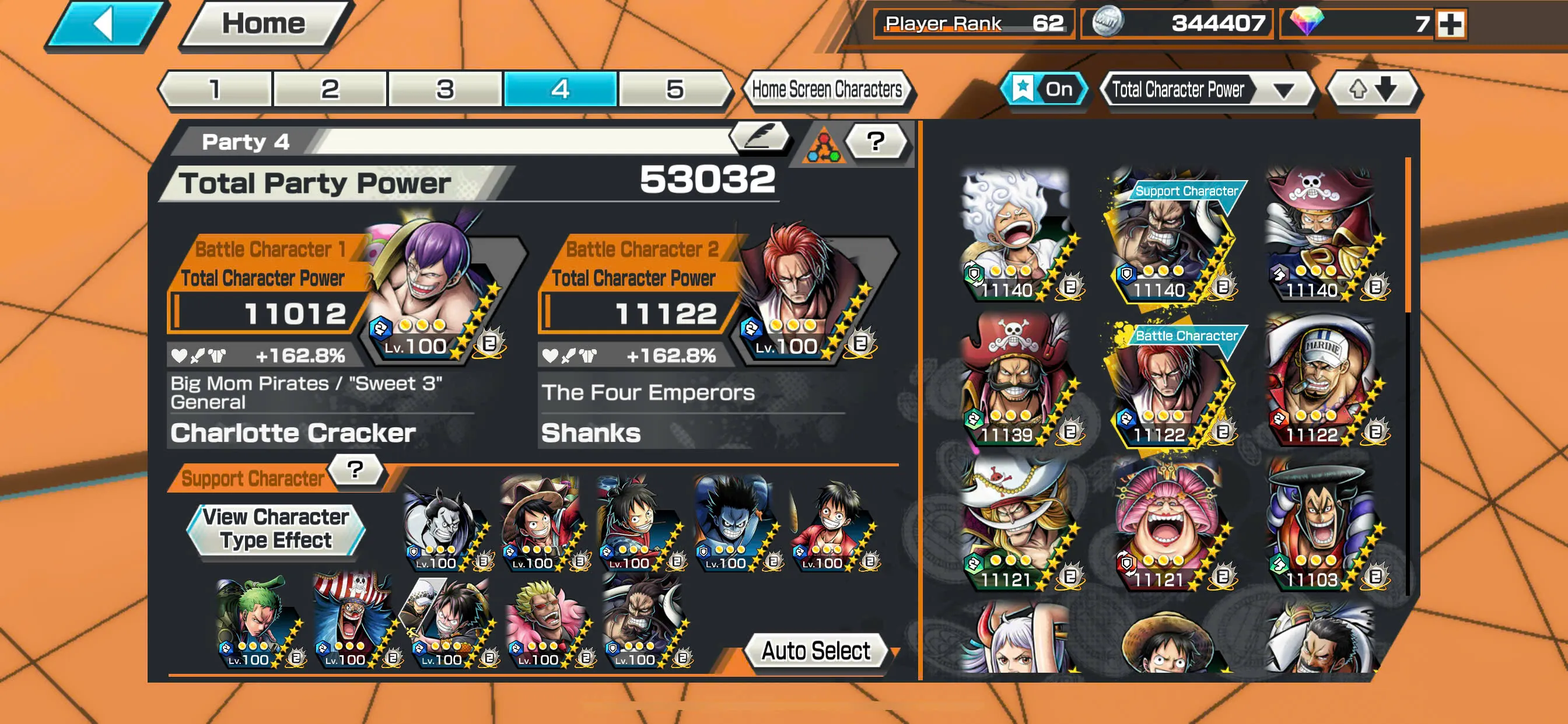 IOS+Android-Hyber Boost 65+9 Ex Max(Luffy Gear 5+Roger v2+Roger V1+Shank Blue+Yamato+Kaido+Big Mom+Oden+Akainu)+SUP 162%+Good Medal+Many BF Max-KC14