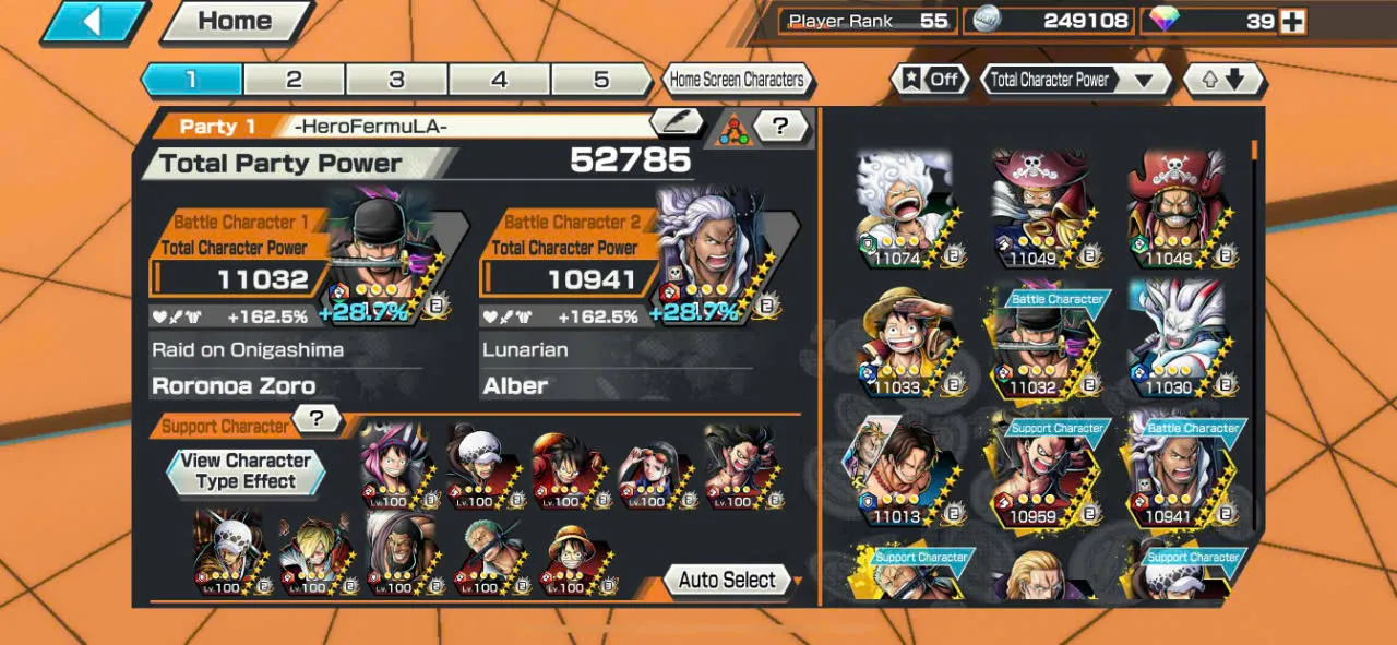 IOS+Android-Hyber Boost 30-6 Ex Max(Luffy Gear 5+Zoro+Roger V2+Roger V1+Luffy+Yamato Hybrid)+Support 162%+Medal Good+Good BFs King Alber Max-KC10
