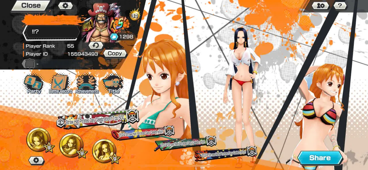 IOS+Android-Hyber Boost 30-6 Ex Max(Luffy Gear 5+Zoro+Roger V2+Roger V1+Luffy+Yamato Hybrid)+Support 162%+Medal Good+Good BFs King Alber Max-KC10