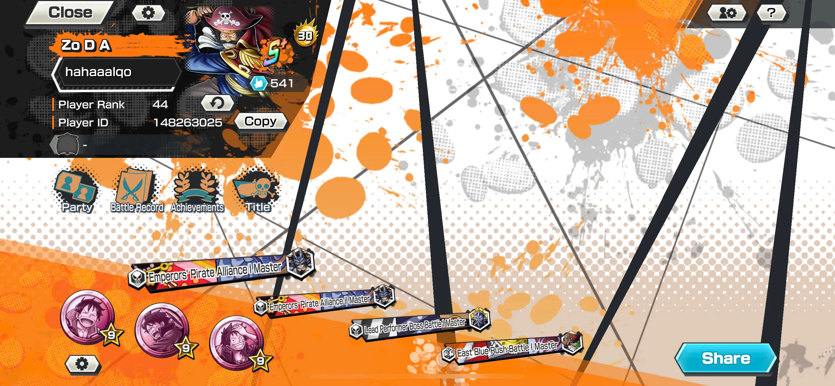 IOS+Android-Hyber Boost 30-8 Ex(Luffy Gear 5+Zoro+Kid Law+Roger V2+Kaido V3+Big Mom+Luffy)+Support 157%+Medal Good+Good BFs-KC09