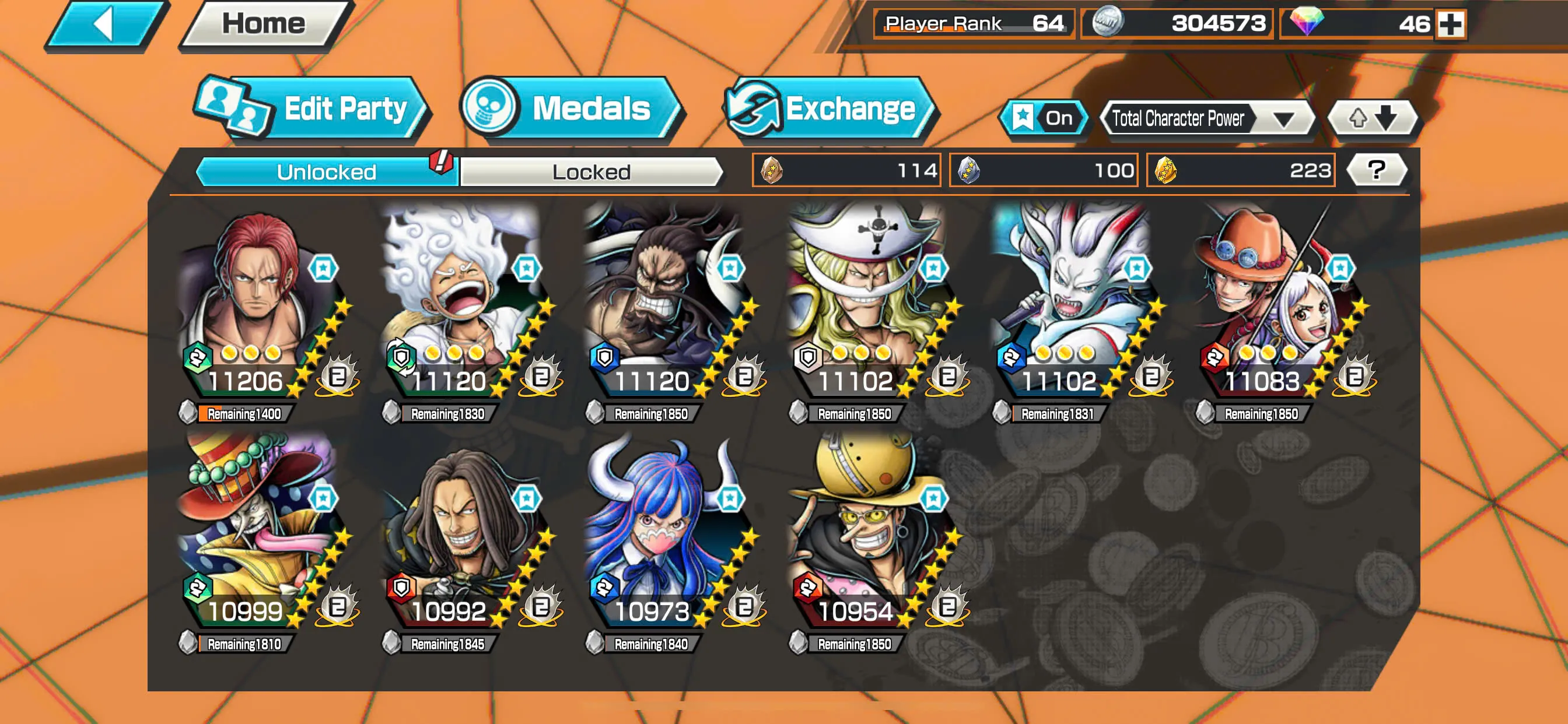 IOS+Android-Hyber Boost 54+6 Ex Meta(Yamato Ace+Shanks Red+Luffy Gear 5+White Beard+Yamato V3+Kaido)+Support 162%+Yasopp max+Ulti max+Good Medal-KC06