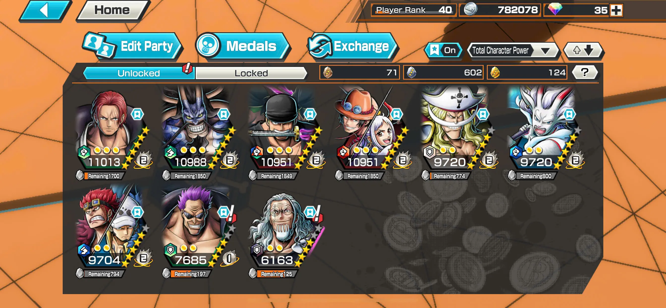 IOS+Android-Hyber Boost 8+8/4 Ex Max(Yamato Ace+White Beard+Zoro+Kaido V3+Shanks Red+Kid Law+Zphyr)+Support 153%-Good Medal-KC05