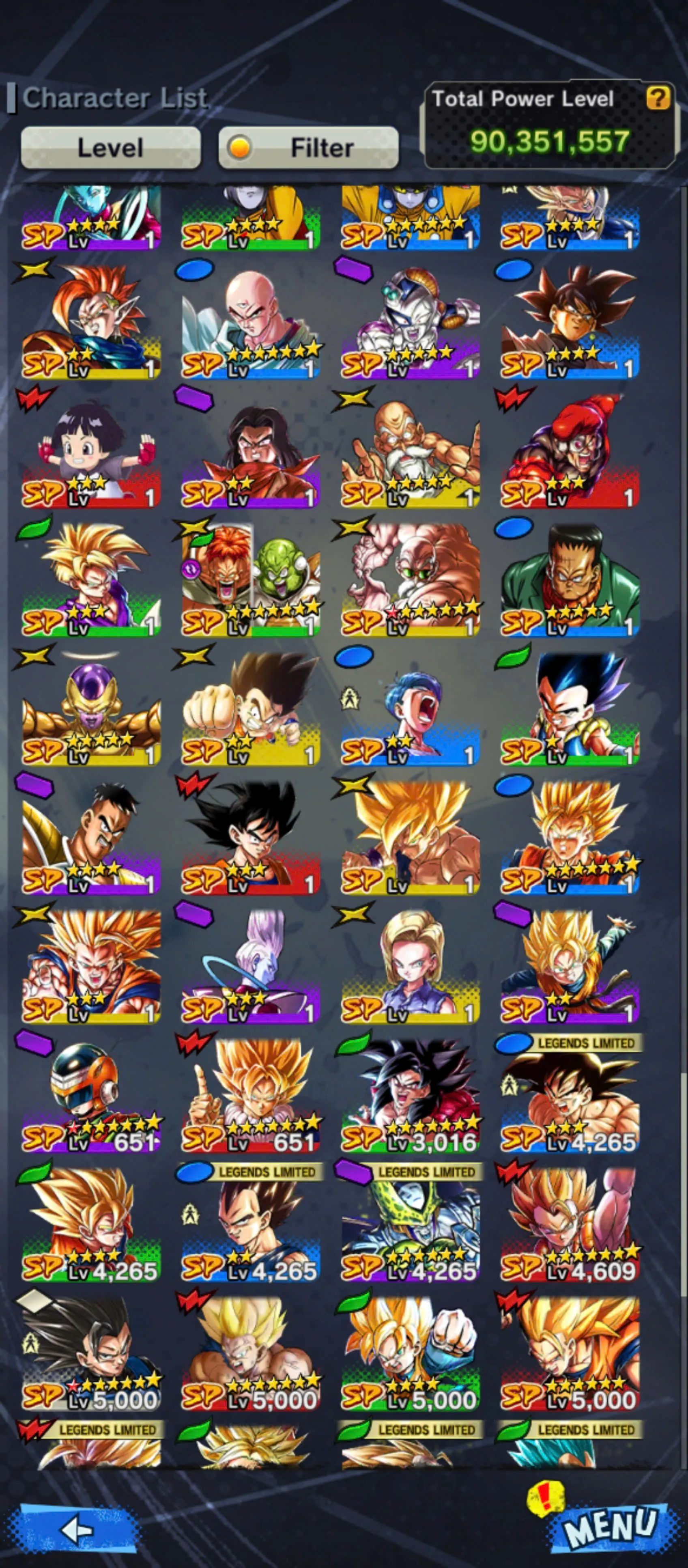 IOS+Android-5 UL(Goku Uis+Gohan+Vegito Blue+Rose)+27 Legends Limited+Good Equipment+Team Broly+New Broly+God Goku+Pikkon+Gammar+Beast Gohan-DR880