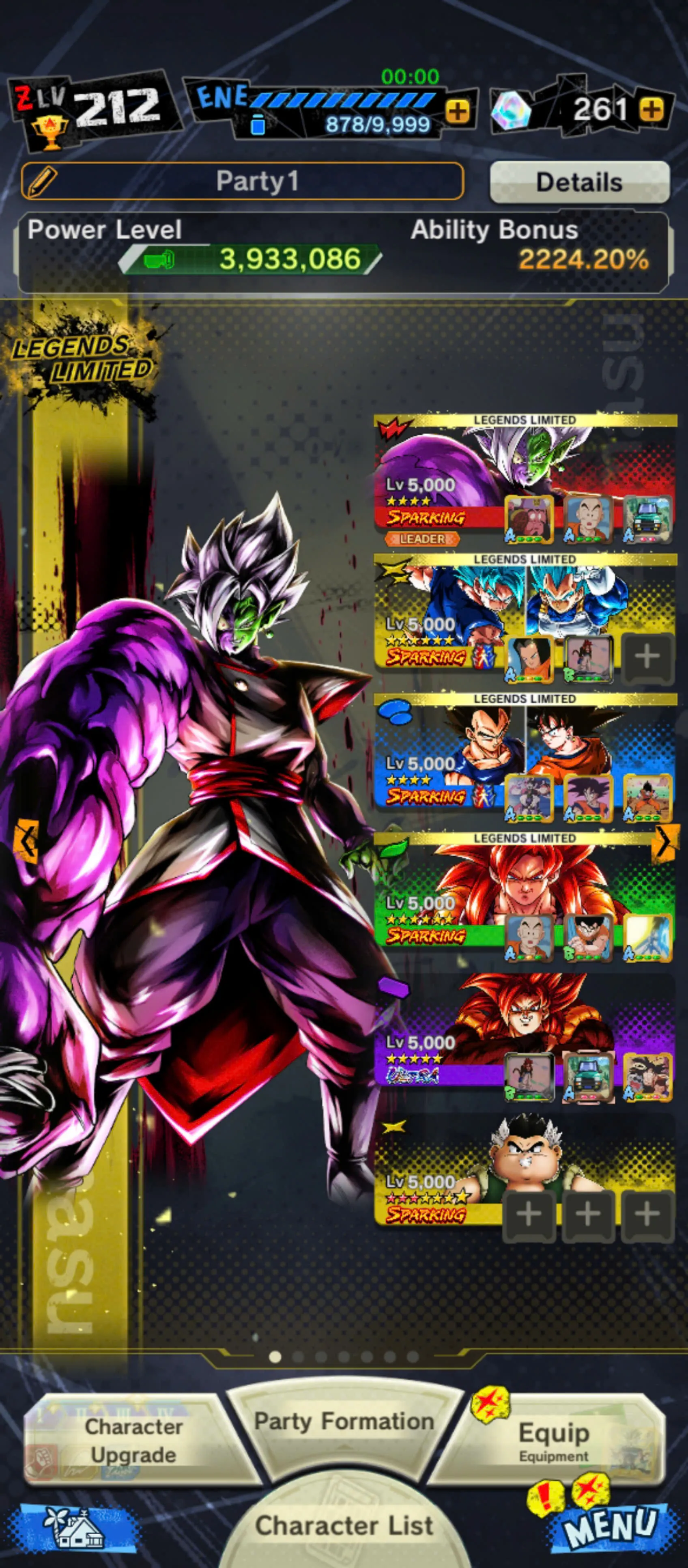 DR891-Team Fusions-UL SS4 Gogeta+28 Legends Limited+Good Equipment-2 New Fusions-Picoco+Goku Uis+Gammar-Goku Frieza