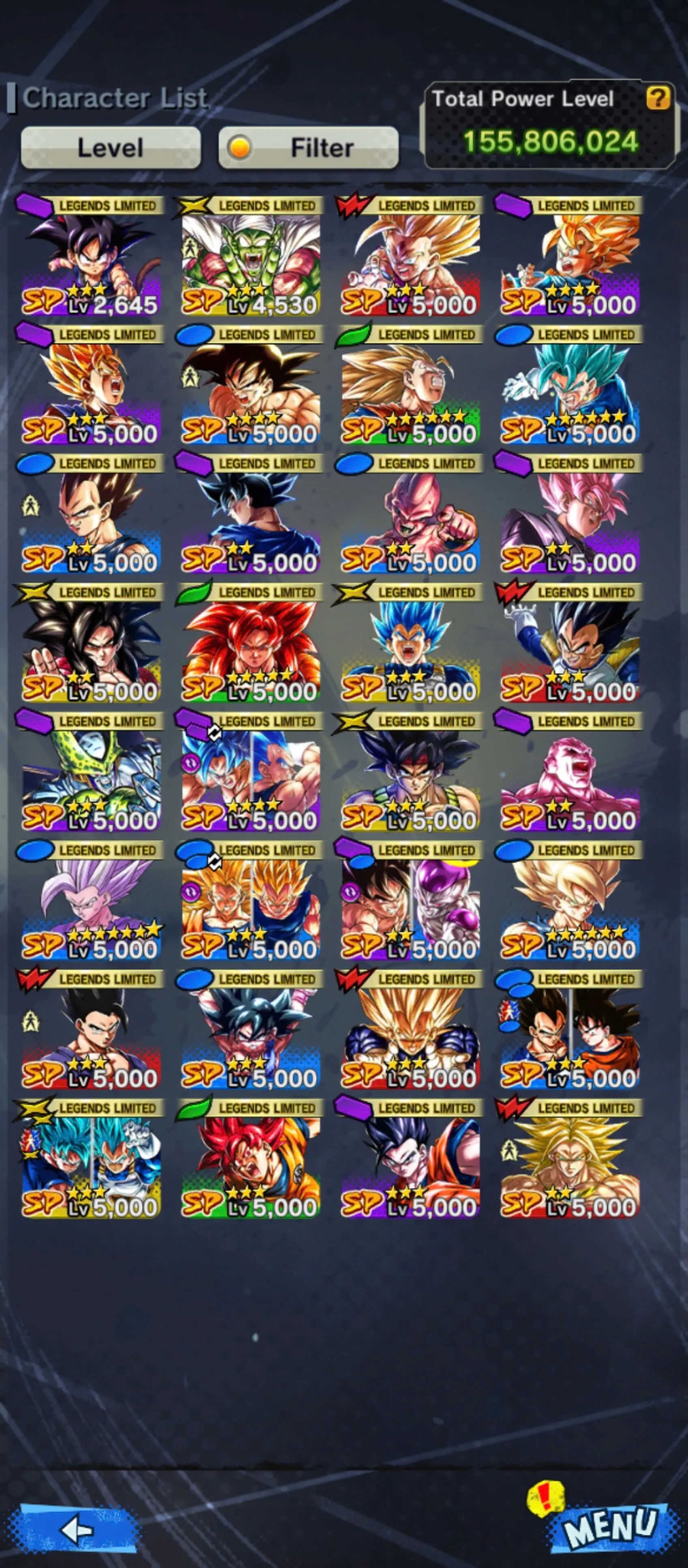 DR896-Vip Account 8 UL(SS4 Gogeta+Goku Uis+Vegito Blue+Gogeta Blue+Super Gogeta+Super Vegito)+32 Legend Limited+Equipment-All Meta+Good Team