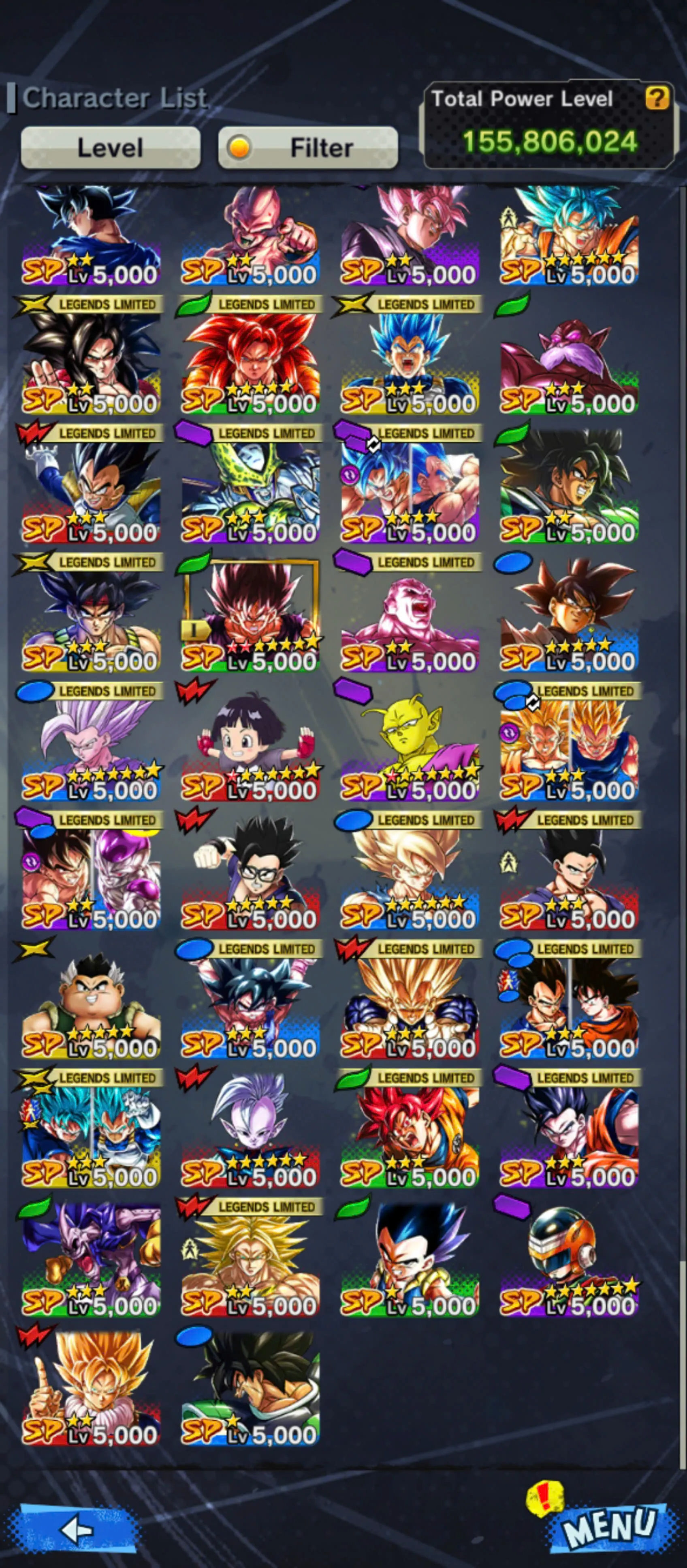 DR896-Vip Account 8 UL(SS4 Gogeta+Goku Uis+Vegito Blue+Gogeta Blue+Super Gogeta+Super Vegito)+32 Legend Limited+Equipment-All Meta+Good Team