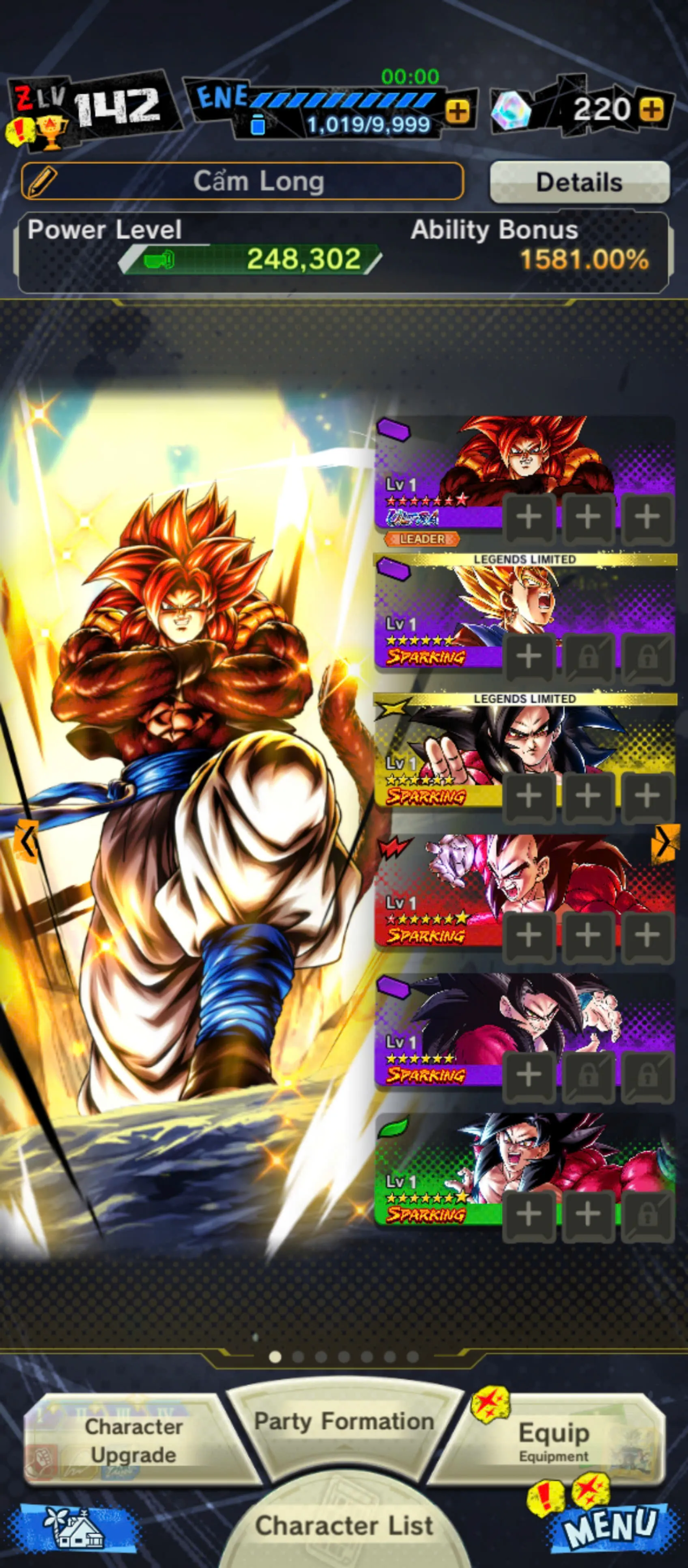 DR904-IOS+Android-UL SS4 Gogeta Full Red Star+SS4 Goku+SS4 Gogeta+SS4 Goku and Vegeta+Soul+Event Farm CC