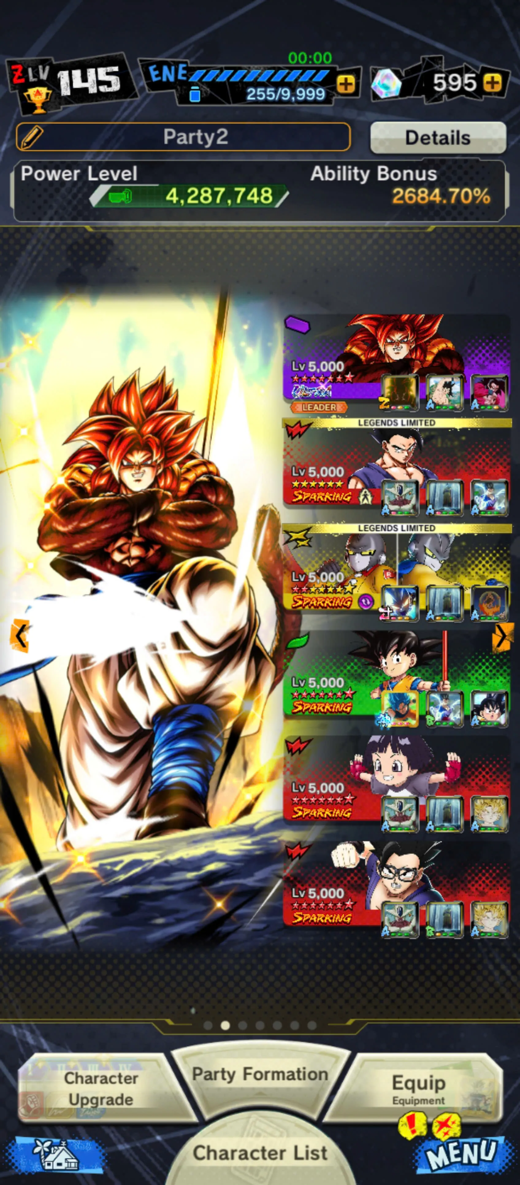 DR911-UL SS4 Gogeta Full Star+Nice Team+Good Equi-Ultimate Gohan+Beast Gohan+Piccolo+Gammar+New Goku Mini Full Red Star