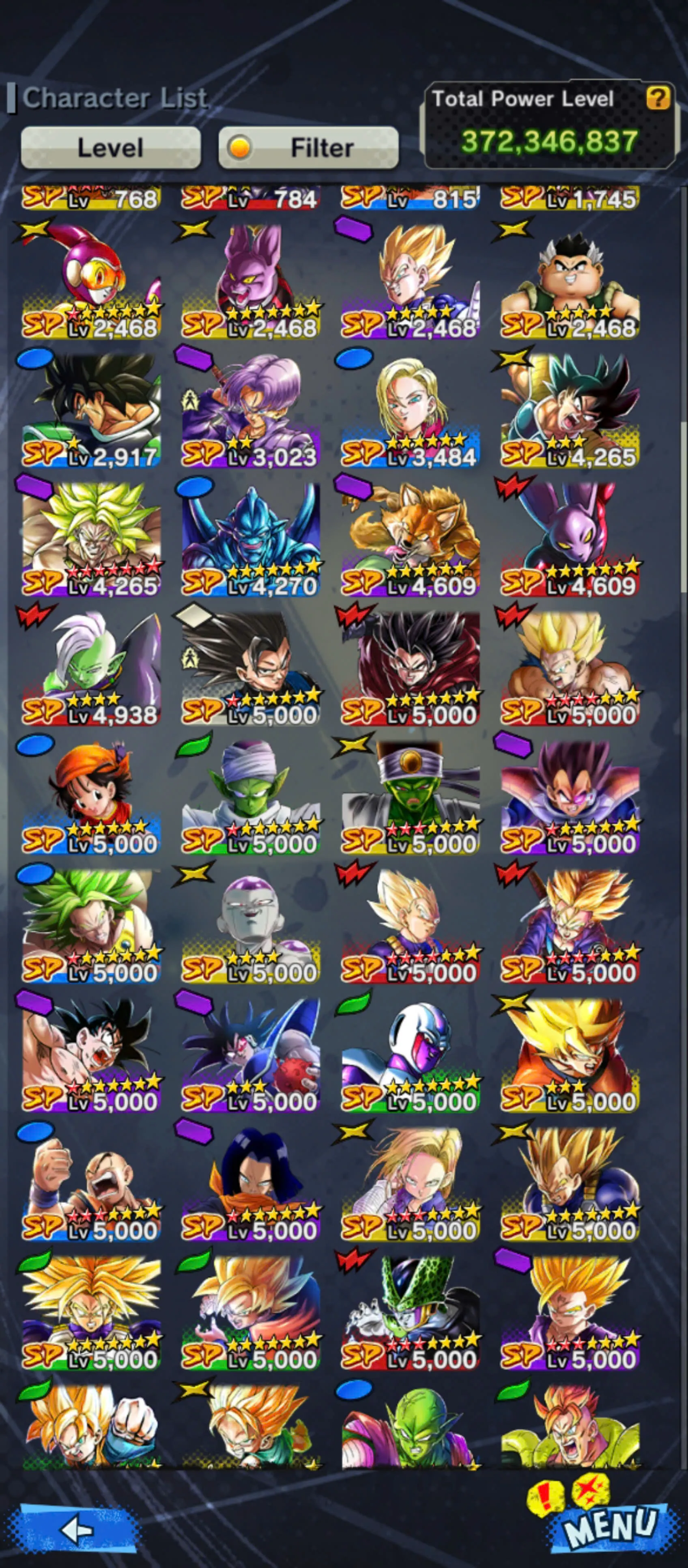 DR930-Vip Account-5 UL(SS4 Gogeta+Turles+Vegeta+Shenron)+44 Legends Good Star+Vip Equipment+Zenkai and Sparking Red Star+Many Good Team PVP