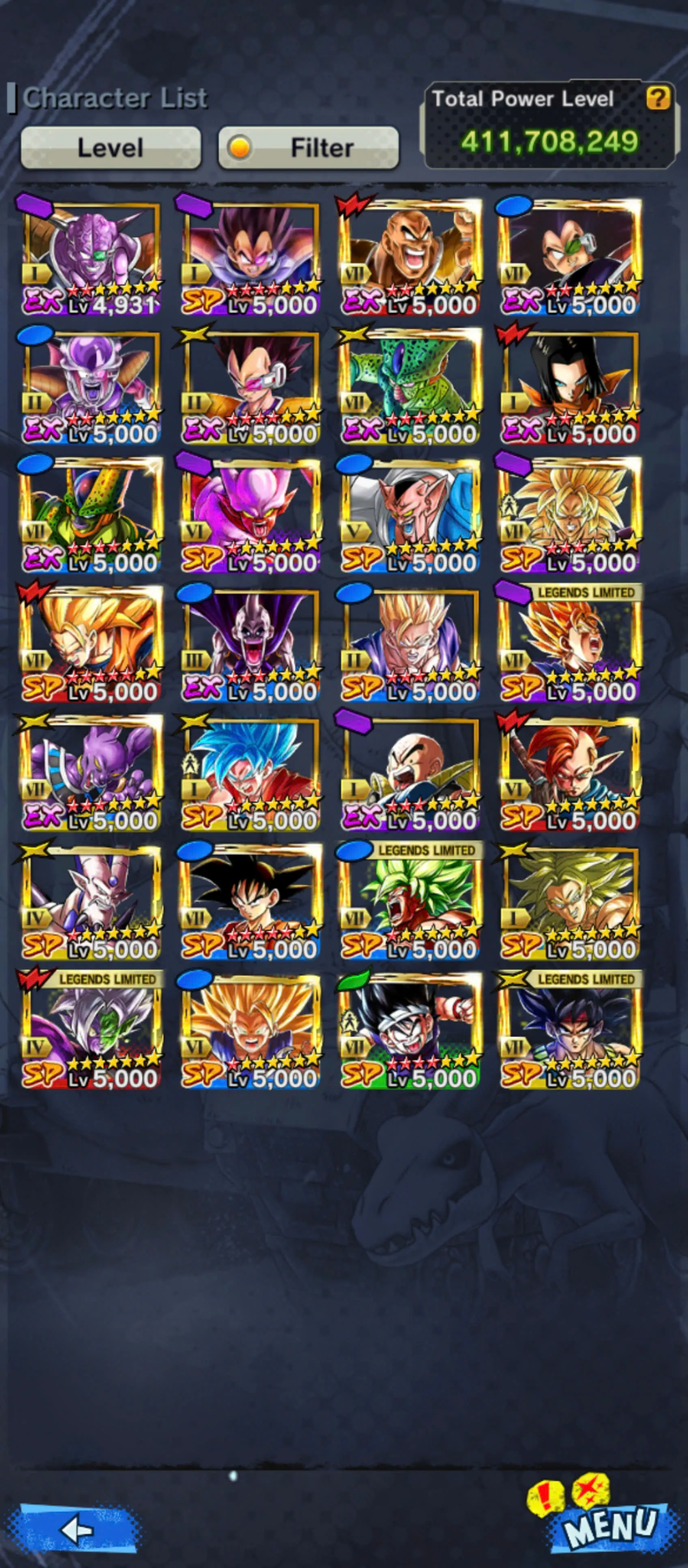DR951-IOS+Android-3 UL(Broly+Vegito Blue)+411 Millions Power+40 Legends Limites+Vip Equipment+Zenkai+Sparking Good Star+Fusion Goku and Vegeta+Broly+God Goku+Super 17+Gotenks