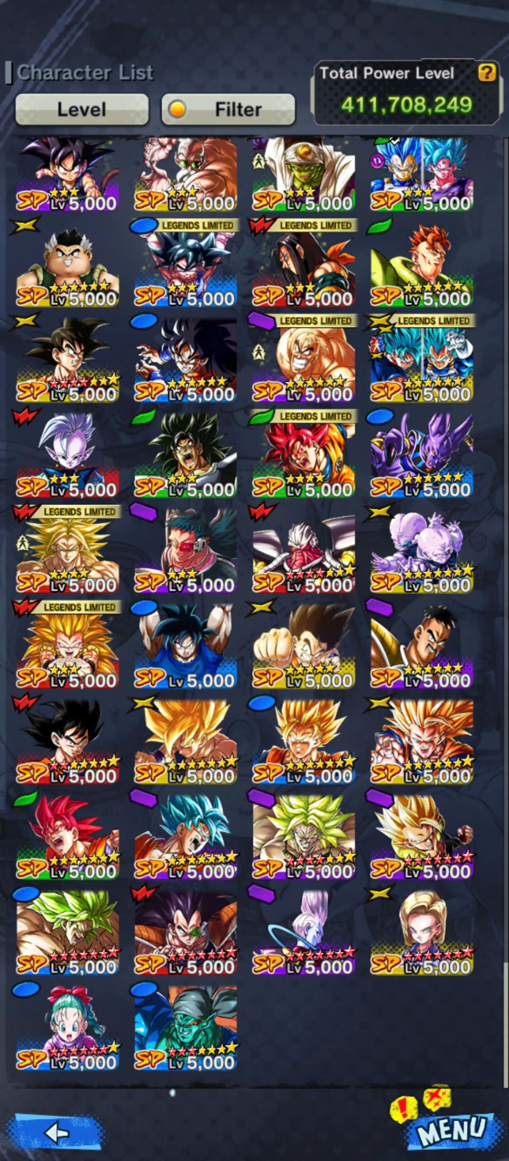 DR951-IOS+Android-3 UL(Broly+Vegito Blue)+411 Millions Power+40 Legends Limites+Vip Equipment+Zenkai+Sparking Good Star+Fusion Goku and Vegeta+Broly+God Goku+Super 17+Gotenks