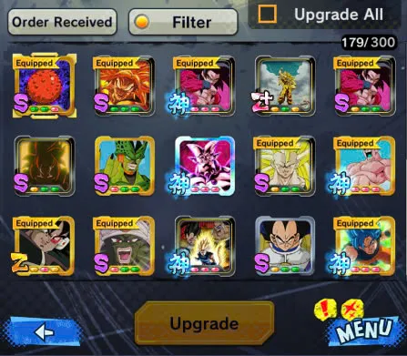 DR935-4 UL(Turles Full Red Star+SS4 Gogeta)+15 Legends+All Meta+Many Good Team PVP+Vip Equipment+Super Baby 2+Gotenks